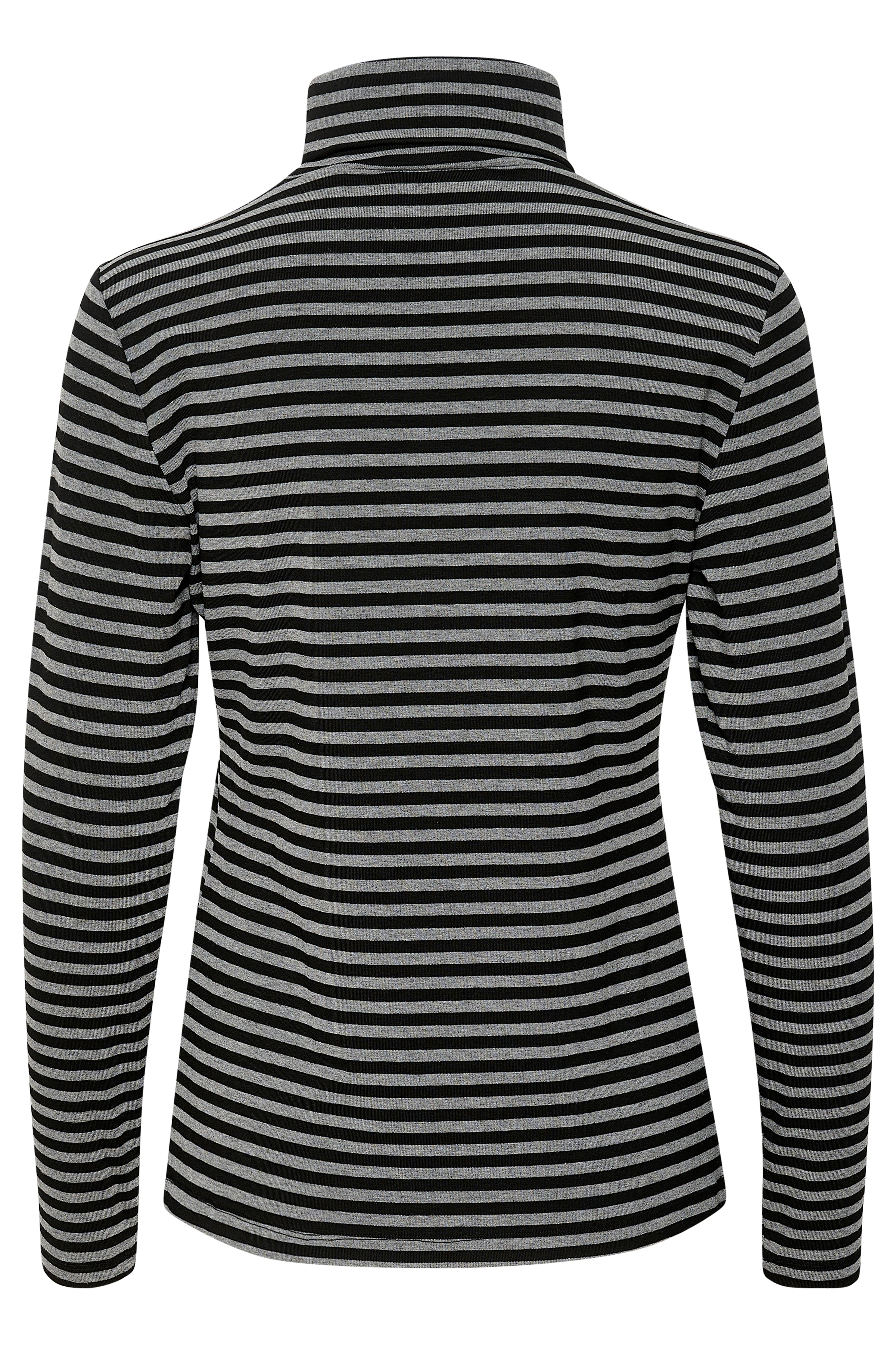 DanaMW Rollneck Blouse, Black/grey