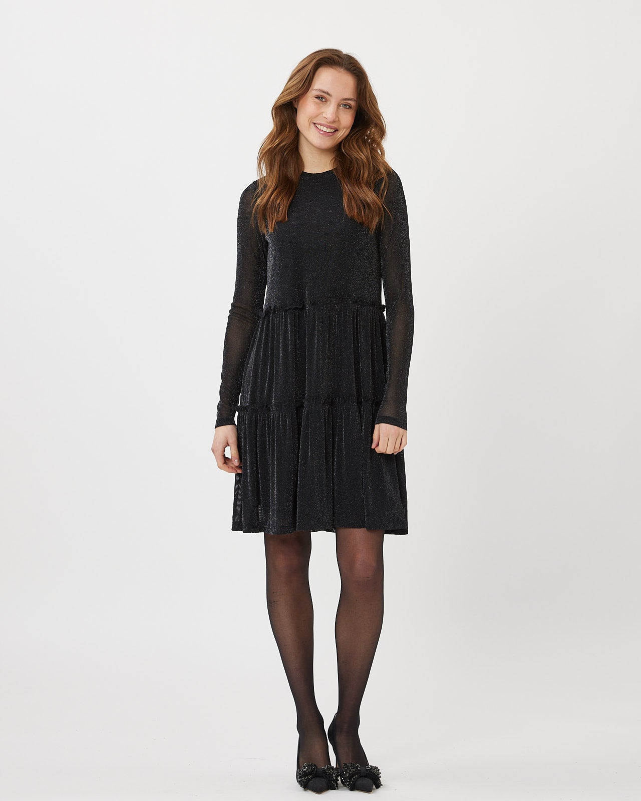 Moves Huma Dress, Black glitter