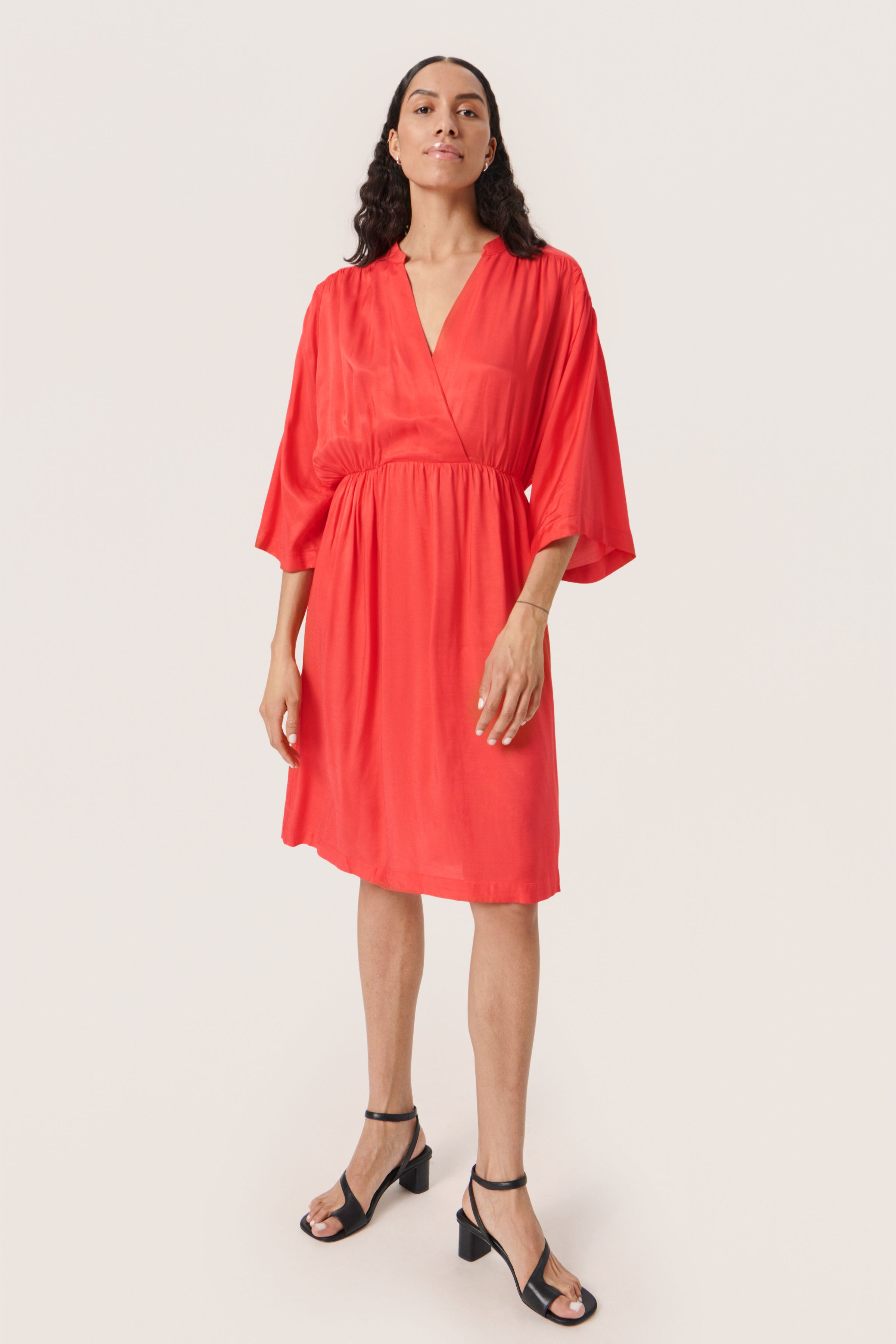 Soaked Obelia Dress, Bittersweet red