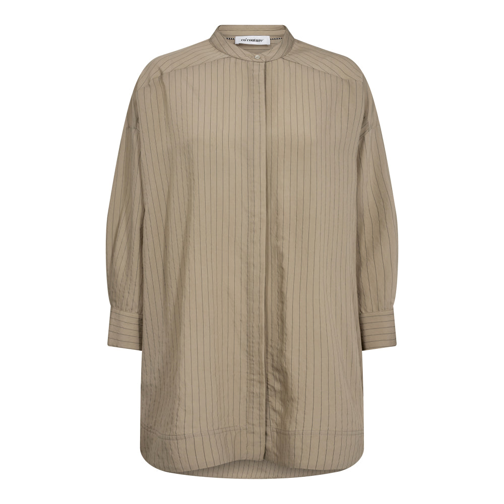 Co'couture ScarletCC Stripe shirt, Walnut