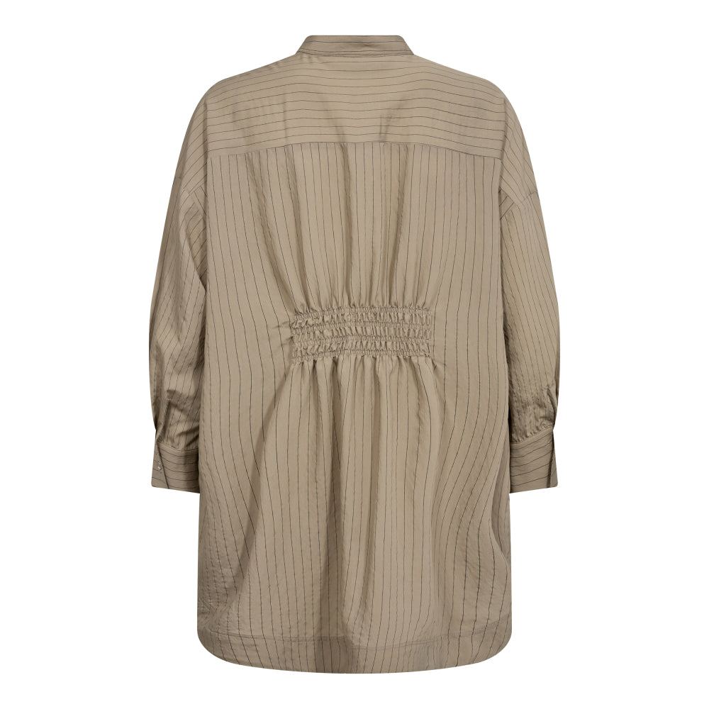 Co'couture ScarletCC Stripe shirt, Walnut