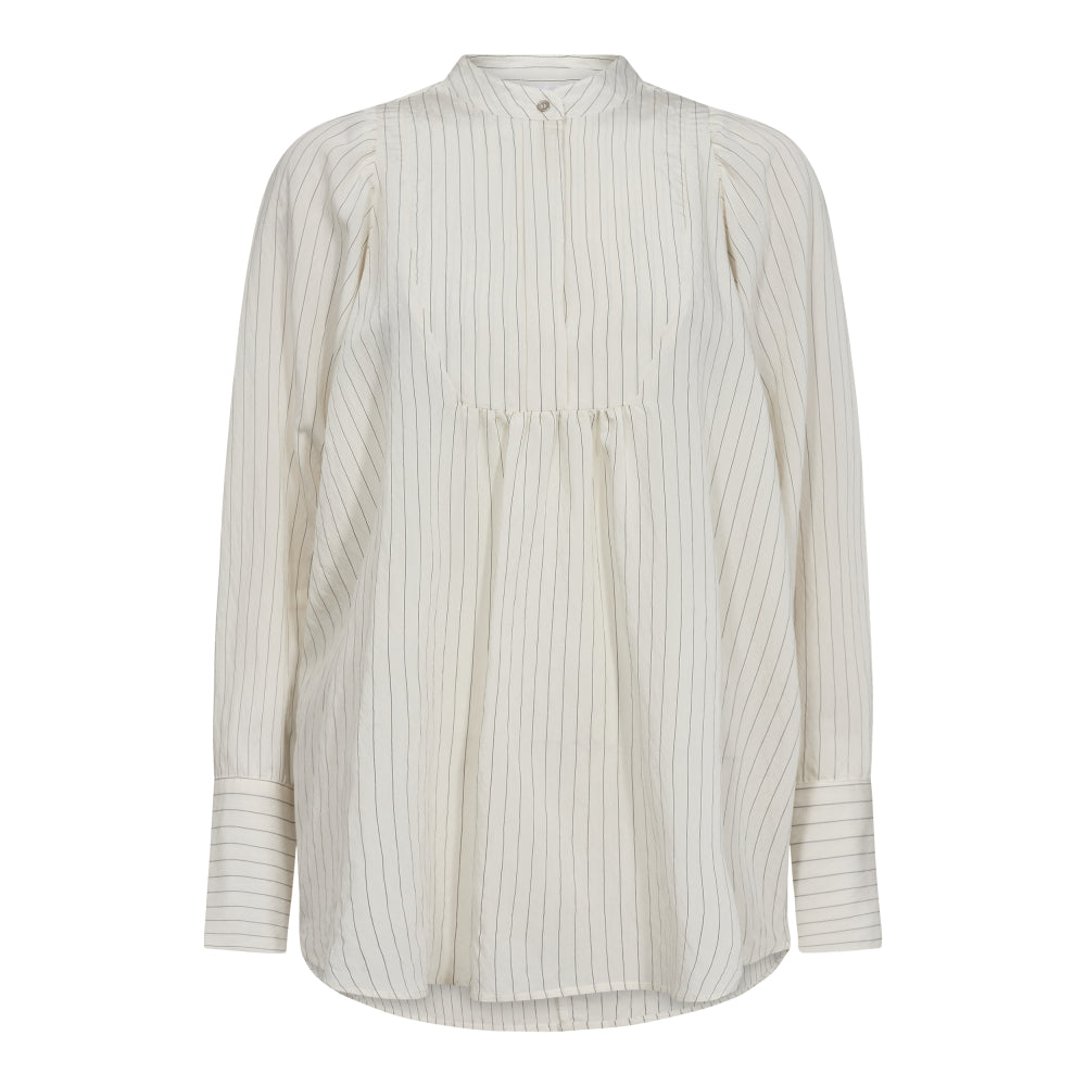 Co'couture ScarletCC Stripe volume Shirt, off white