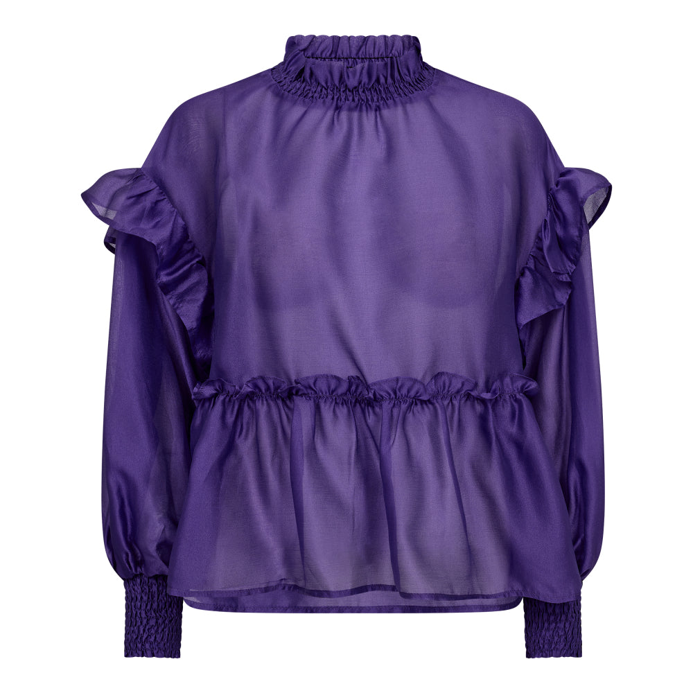 Co'couture MoniqueCC Frill Blouse, Purple
