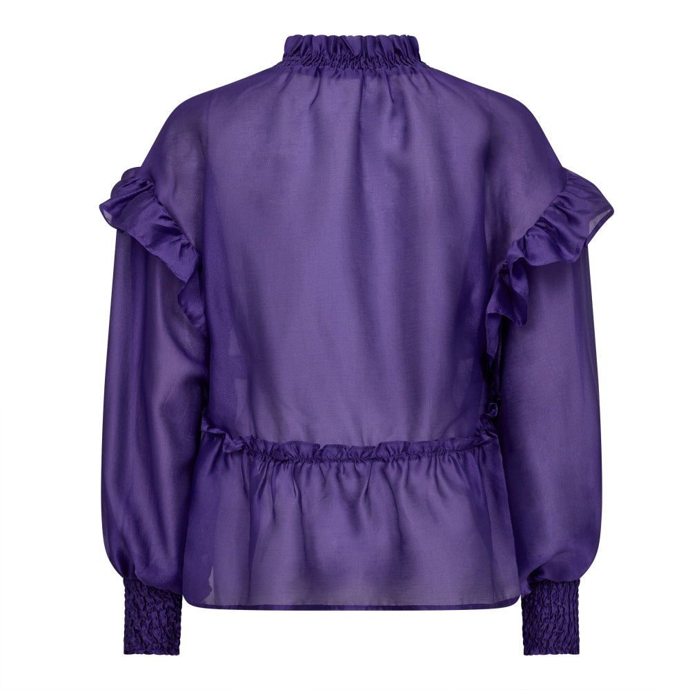 Co'couture MoniqueCC Frill Blouse, Purple