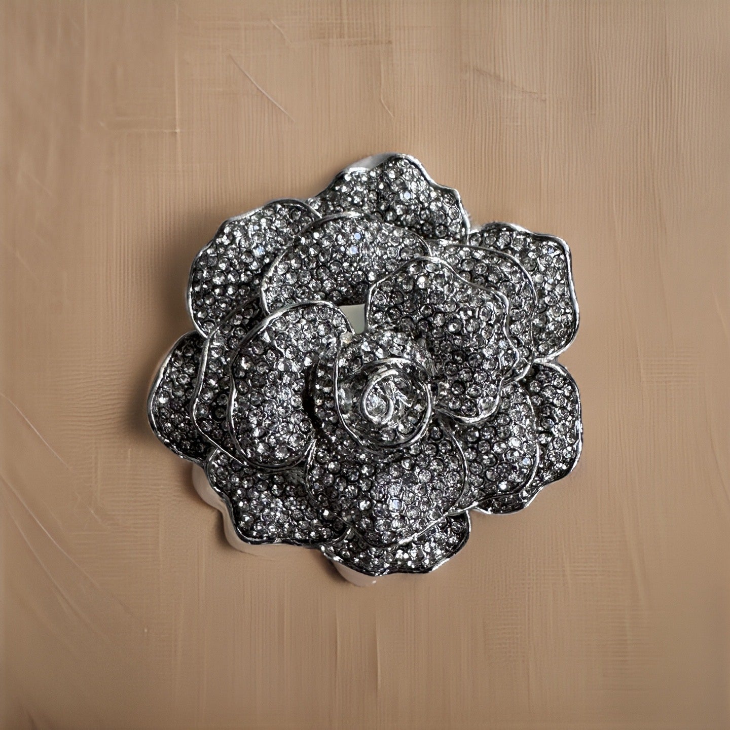 This Season Rose Broche, Silver