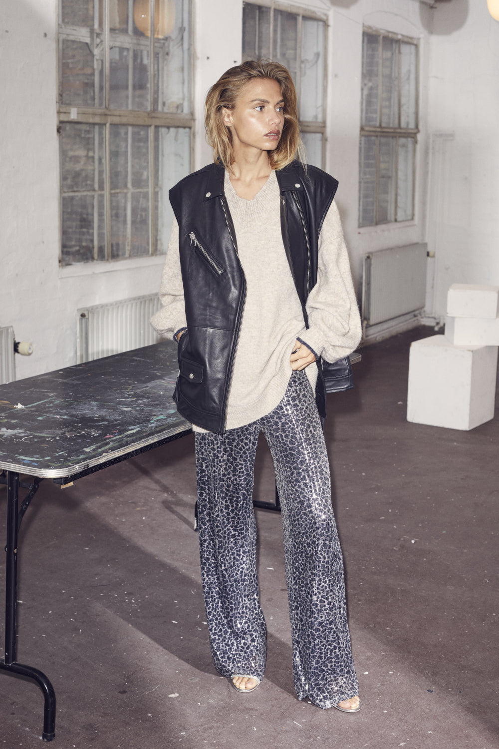 Co'couture Phoebe Leather Biker Vest