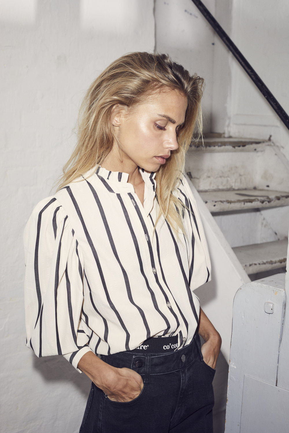Co'couture TessieCC Stripe Puff Shirt