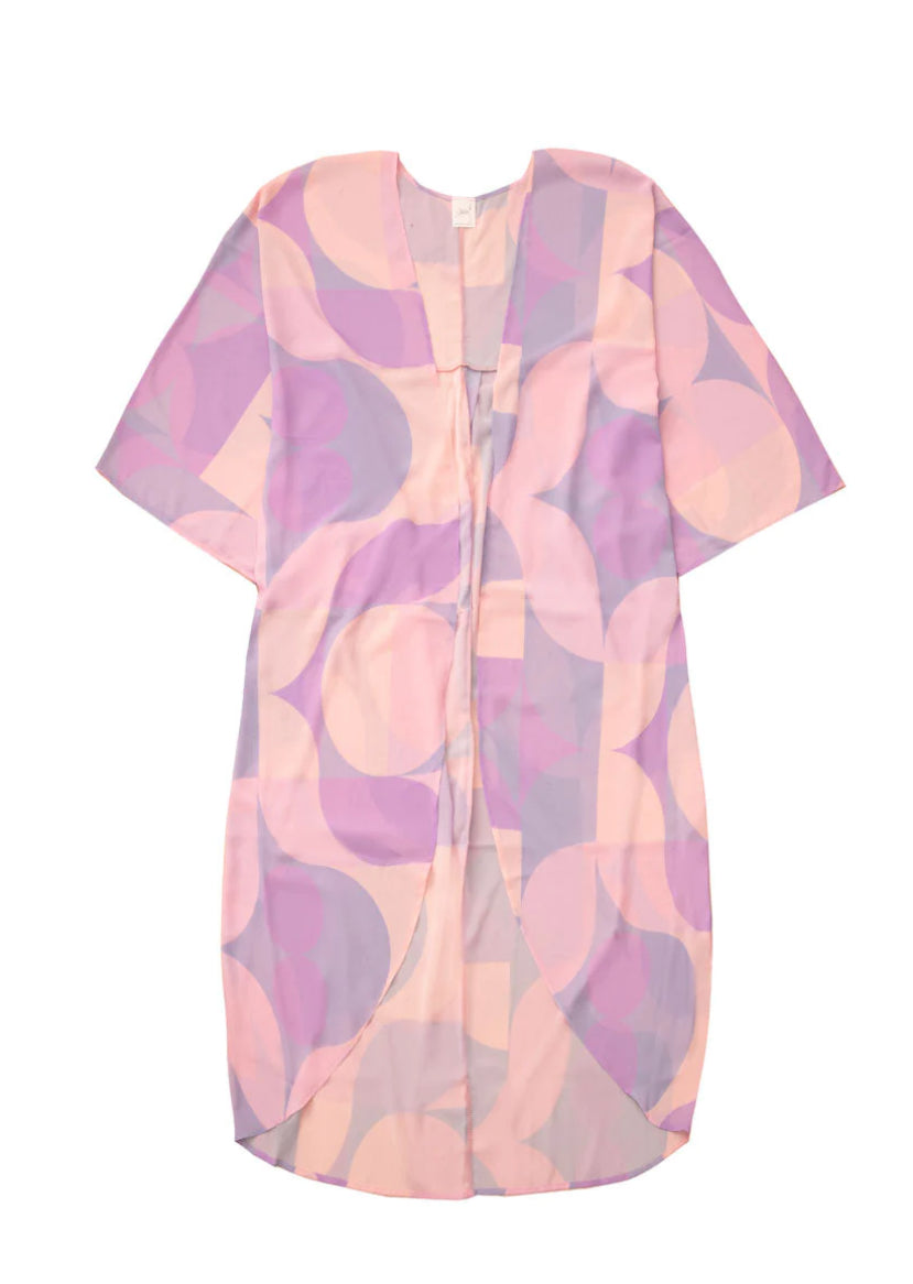 Dropps by Szhirley Breeze Kimono, Purple/Peach