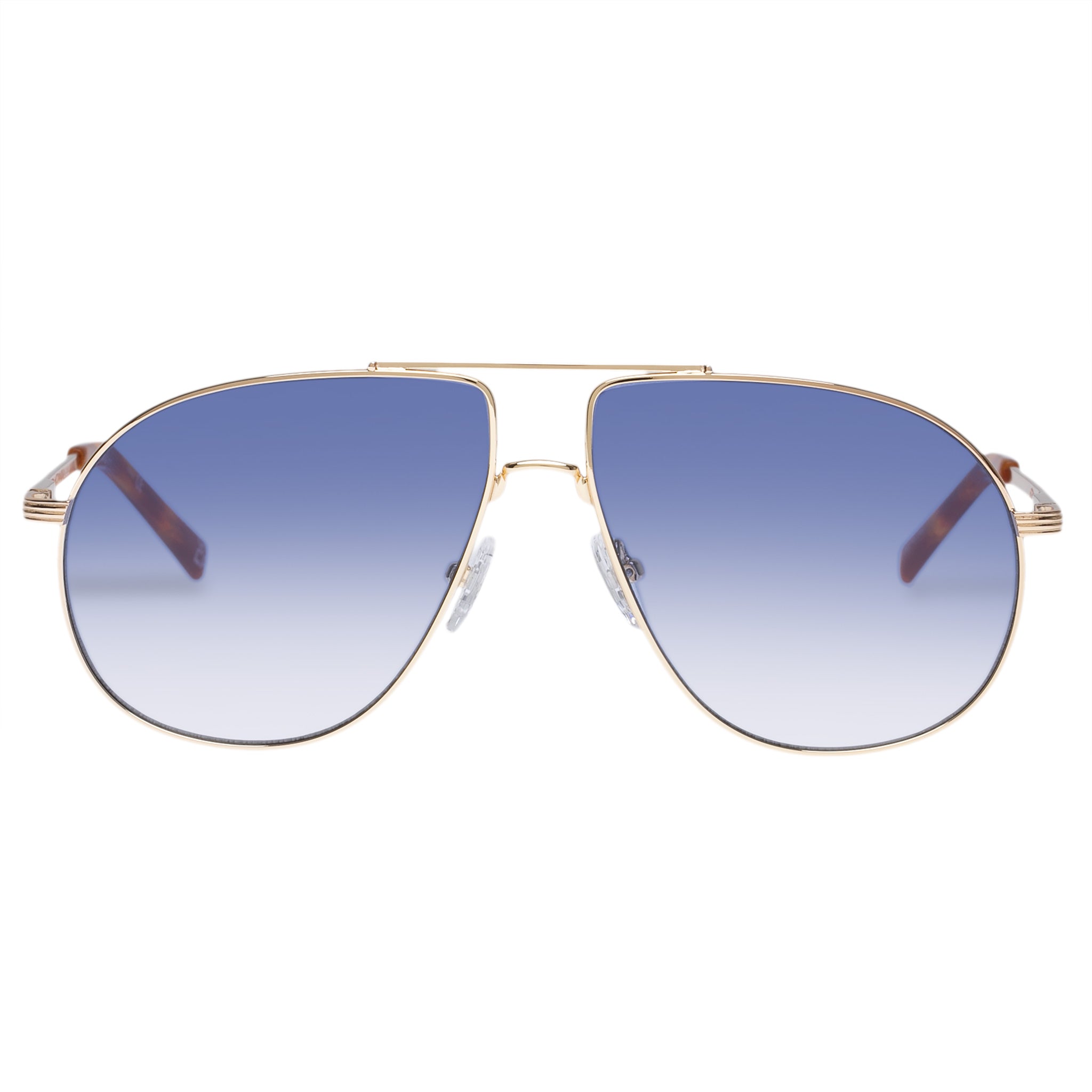 Le Specs Schmaltzy Bright Gold solbriller, Blue grad lens