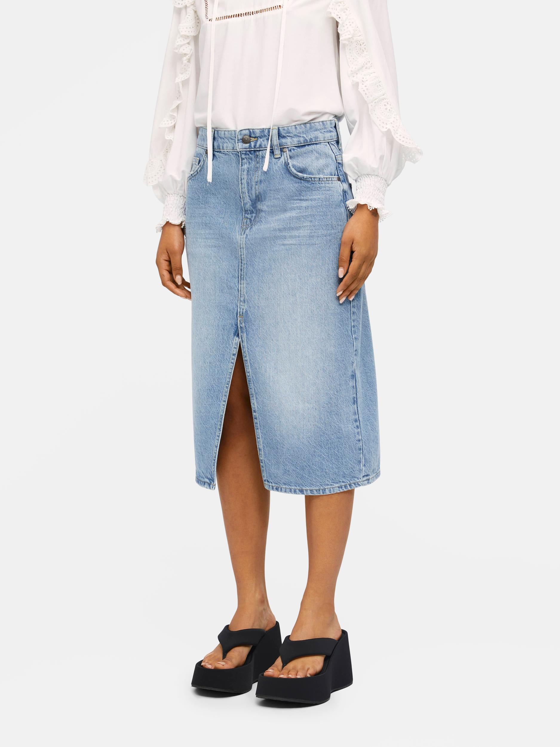 Object Harlow Midi Denim Skirt