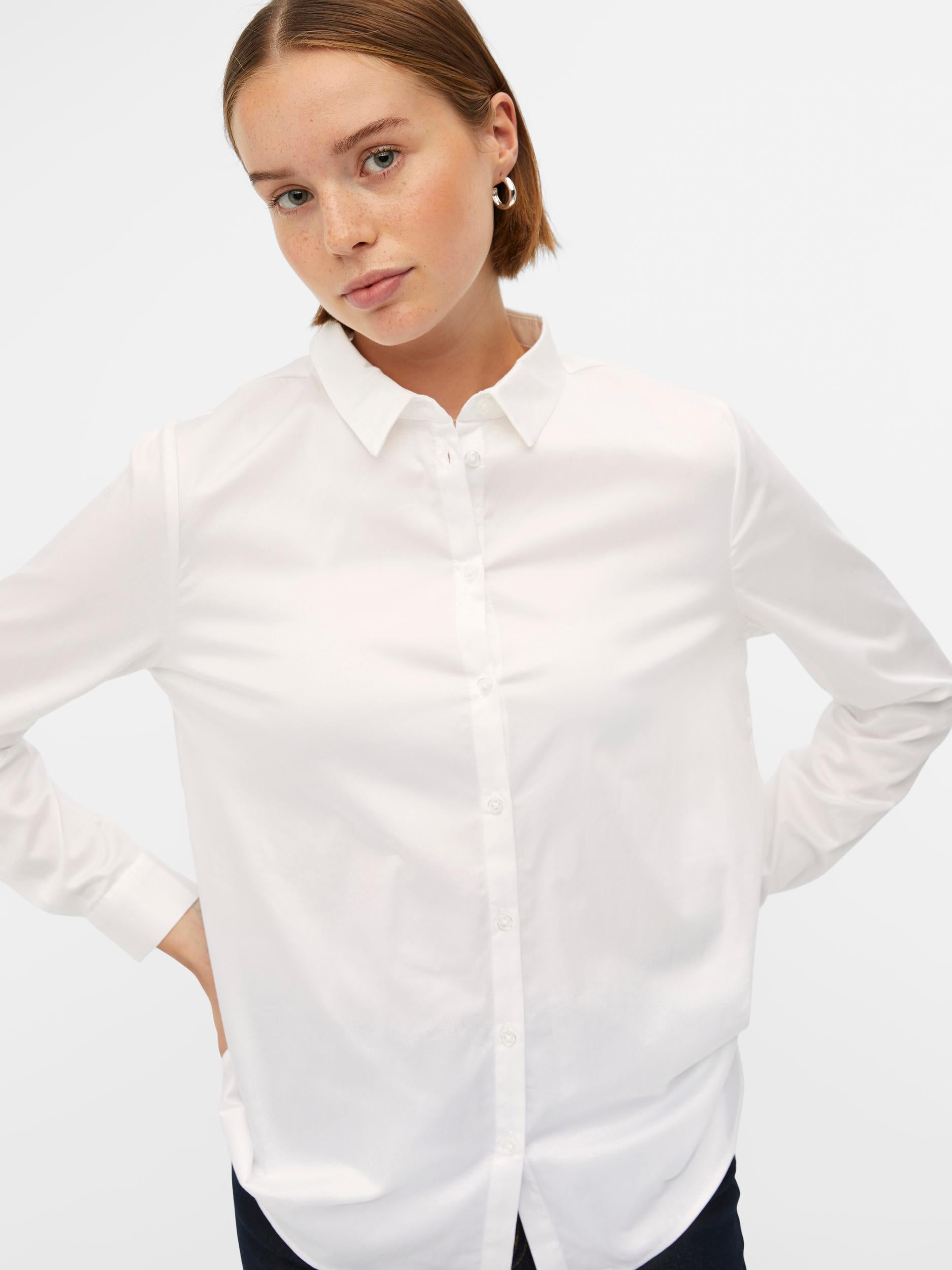 Object Roxa loose shirt - White