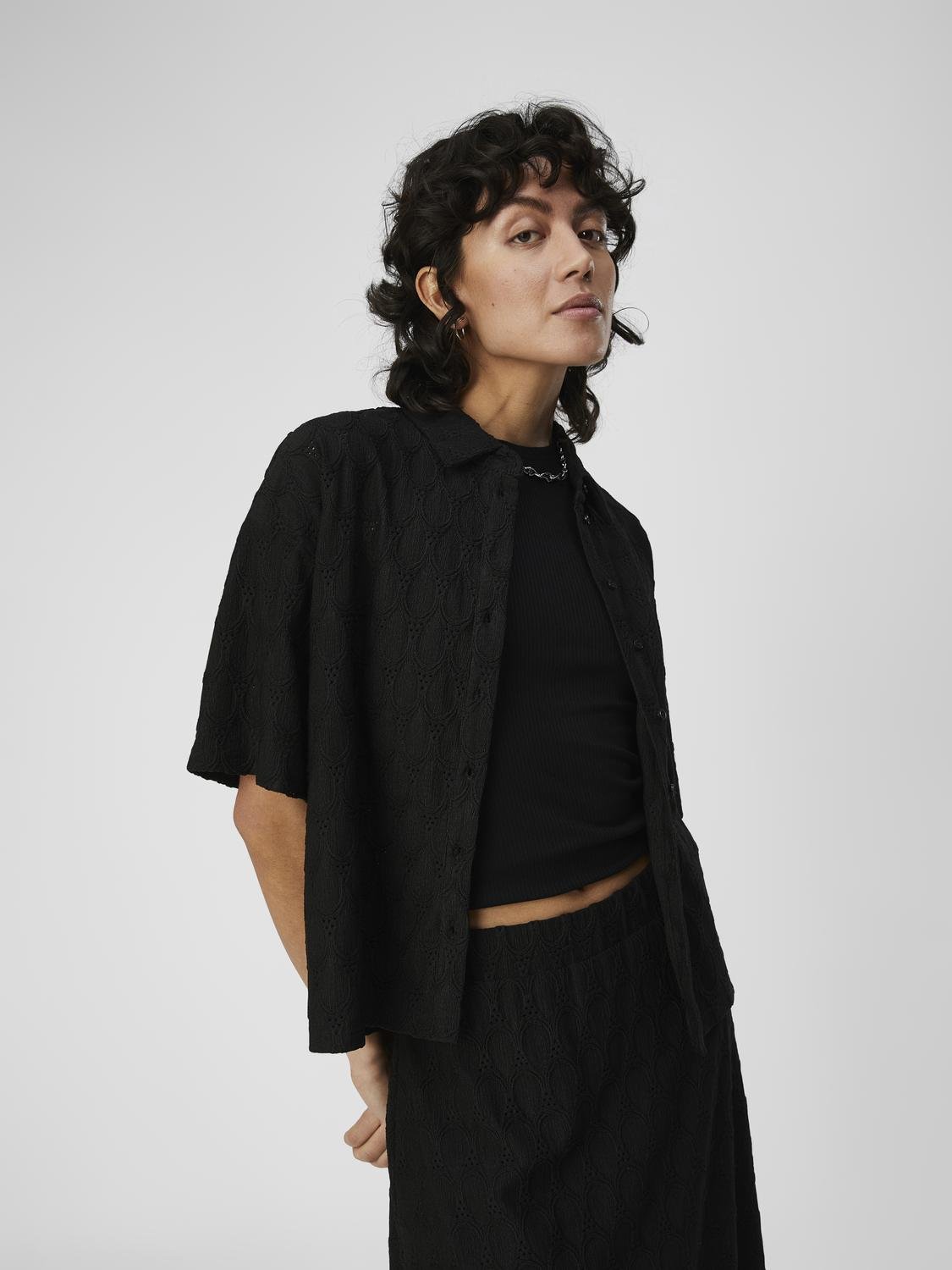 Object Feodora 2/4 Shirt, Black