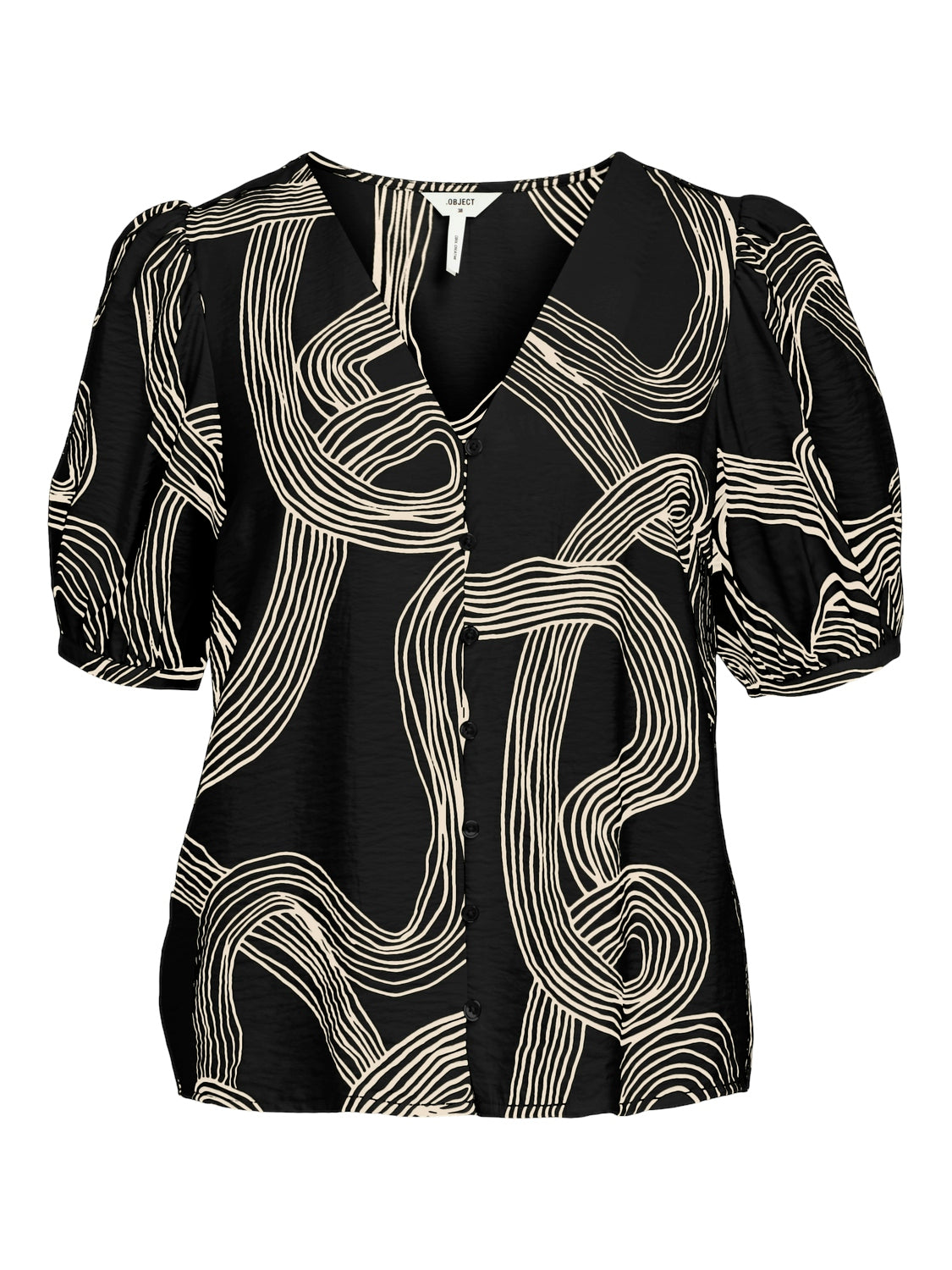 Object Jacira V-neck top, Black