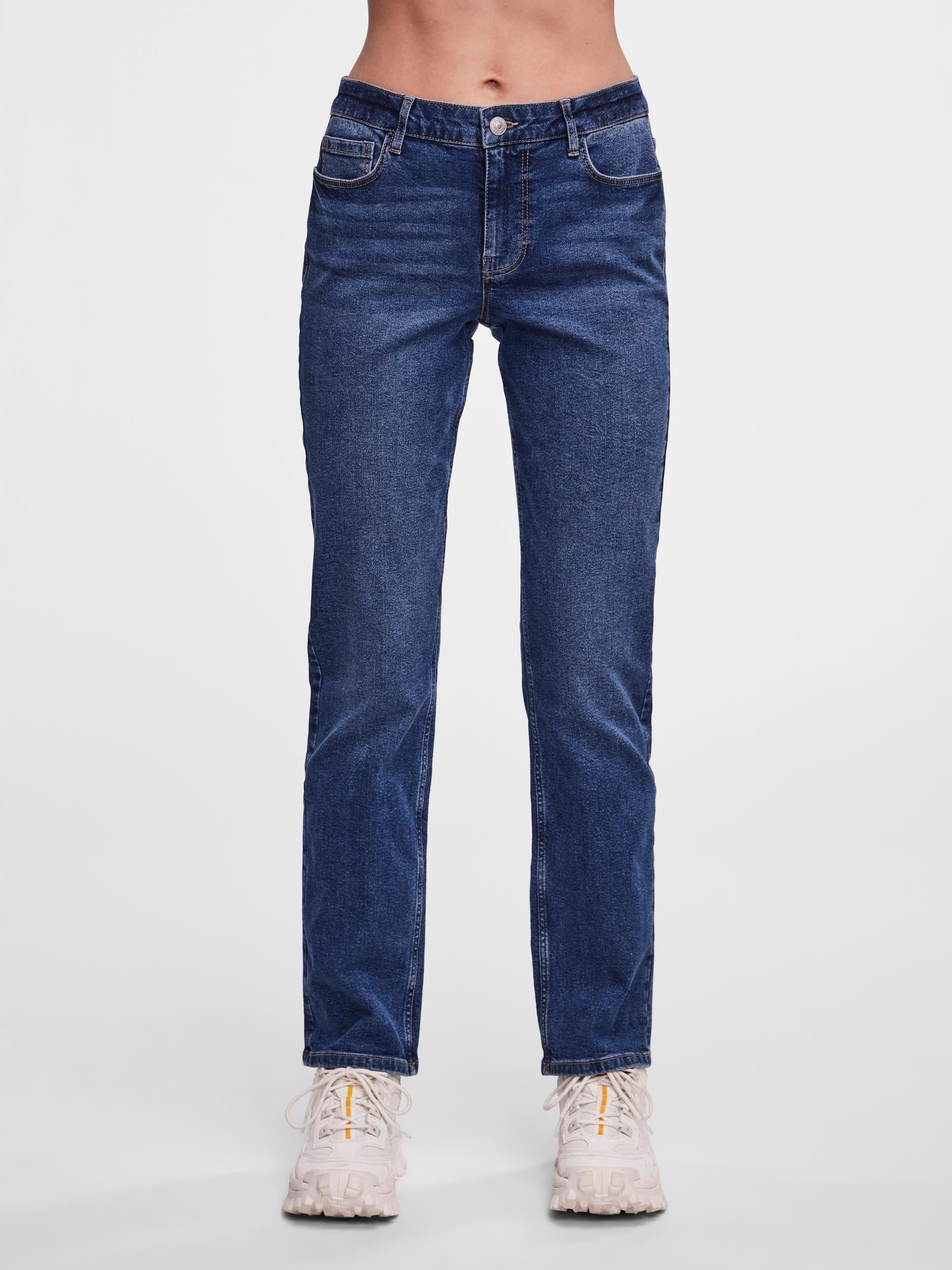 Pieces Kesia Midwaist Straight Jeans