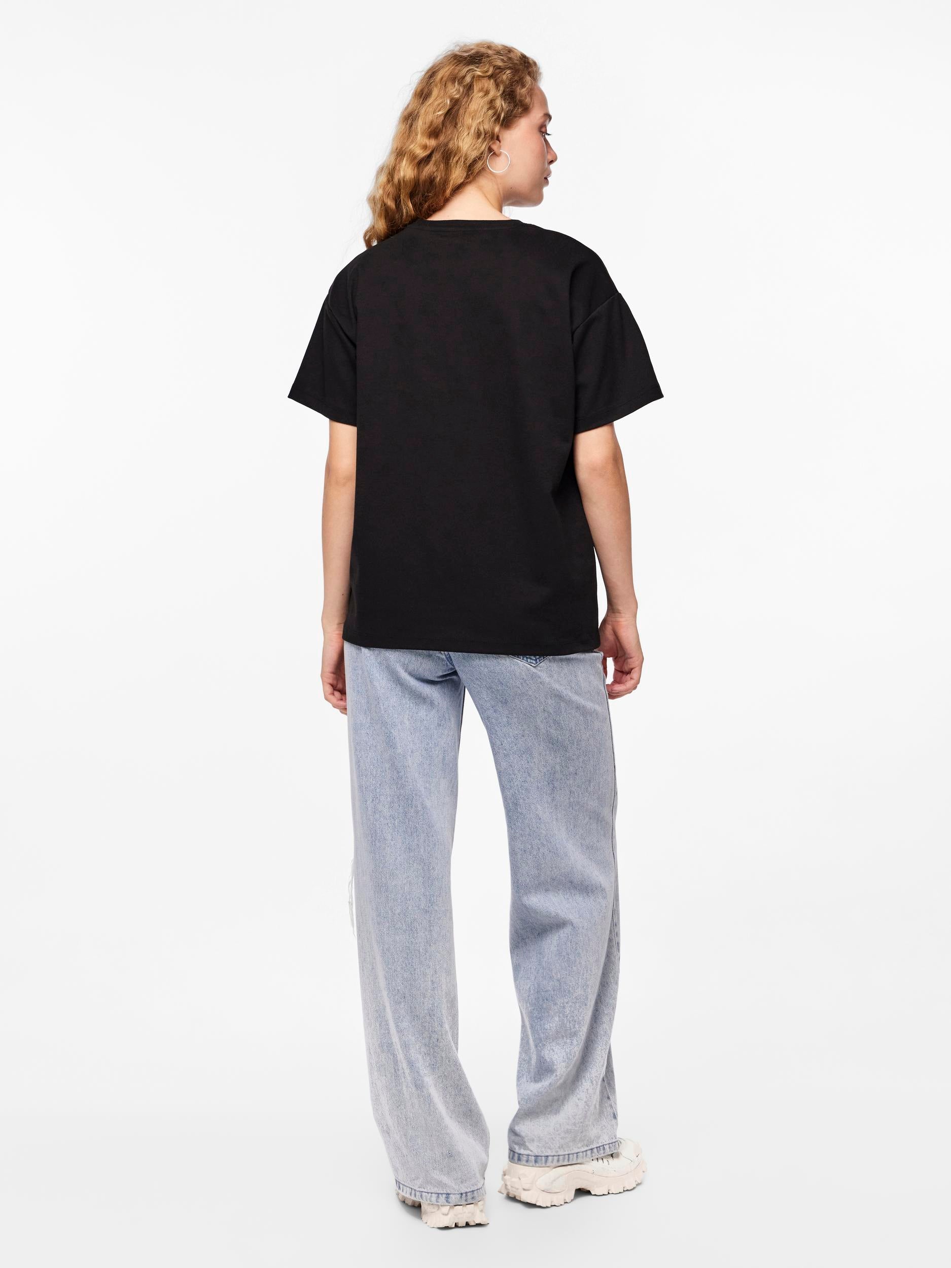 Pieces Skylar Oversized Tee, Black