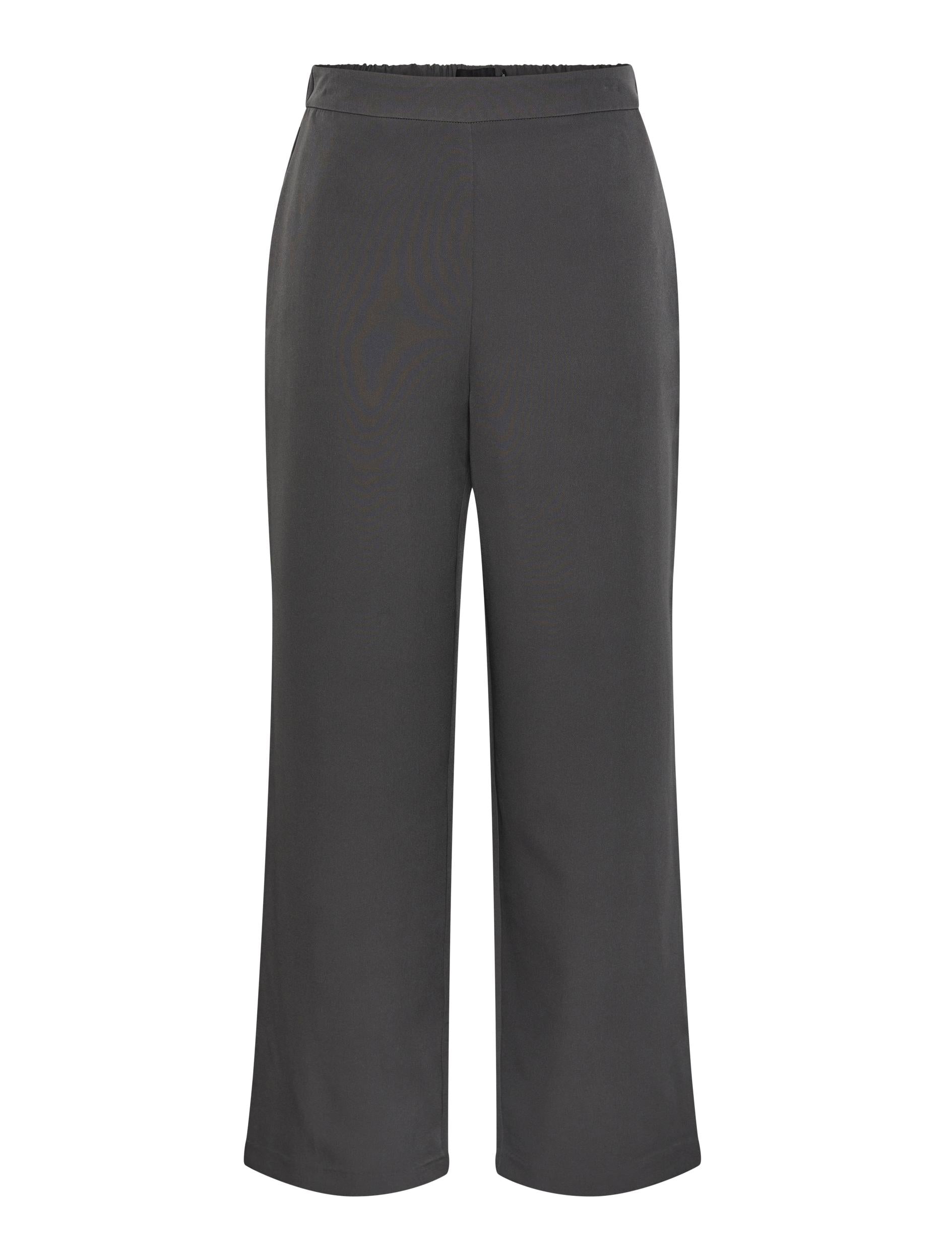 Pieces Bossy wide pants - Magnet Grey