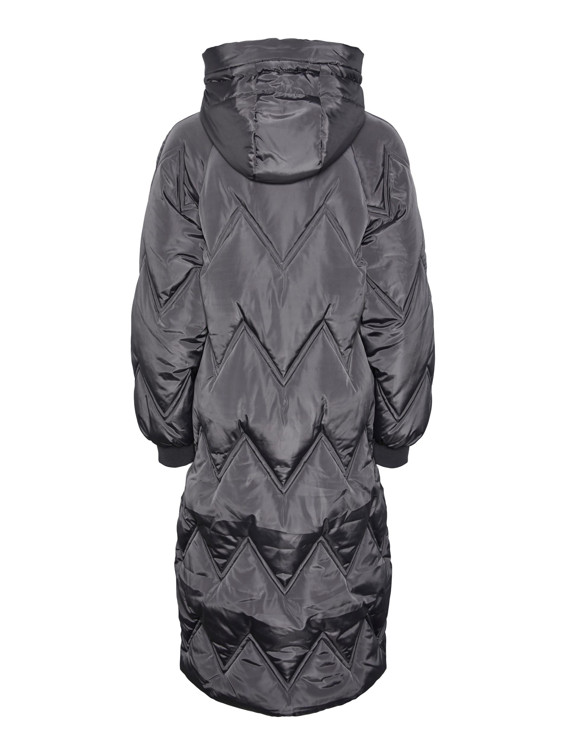 Pieces Joselyn Long Puffer Jacket, Magnet