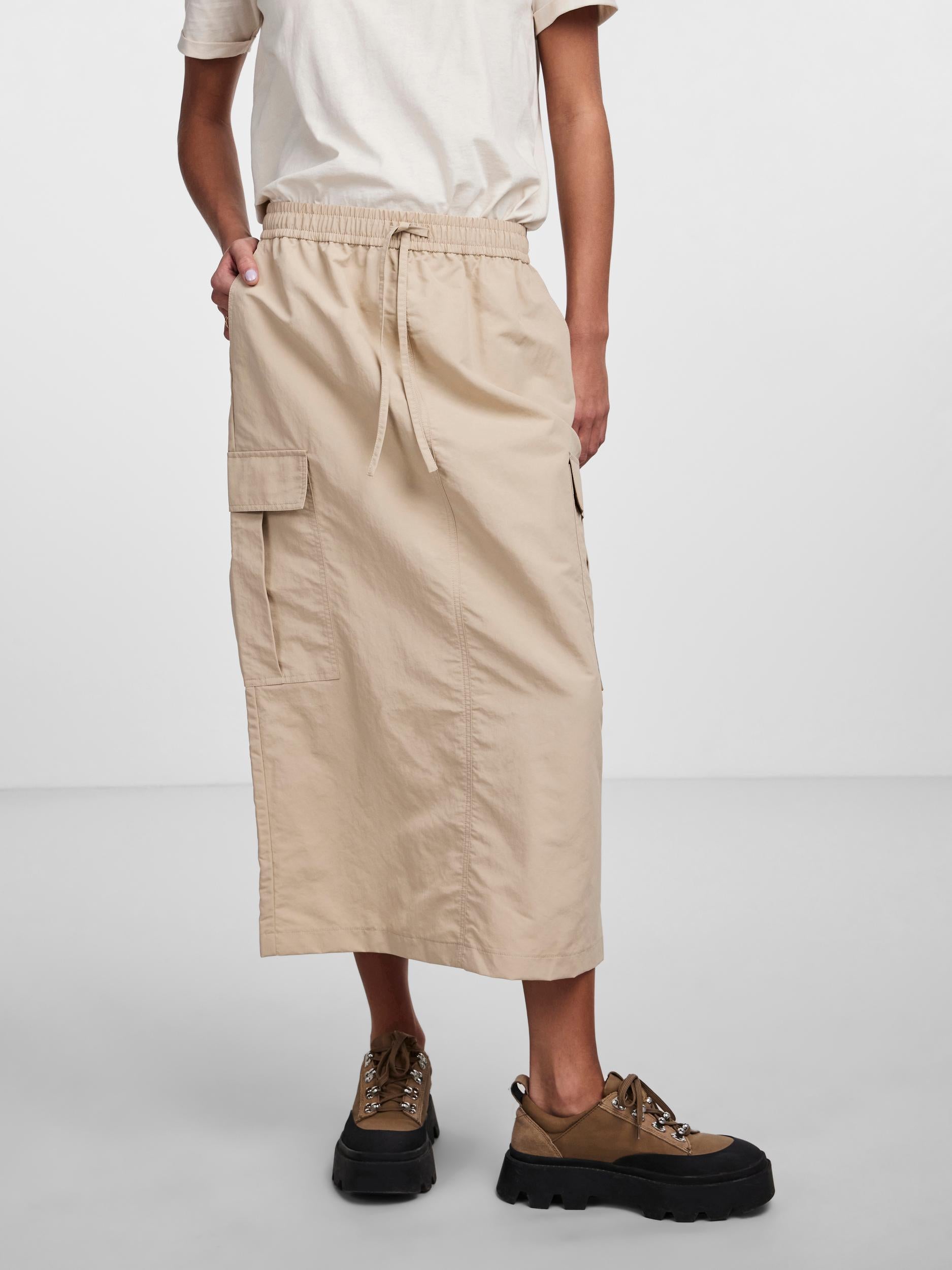 Pieces Cargo Midi Skirt