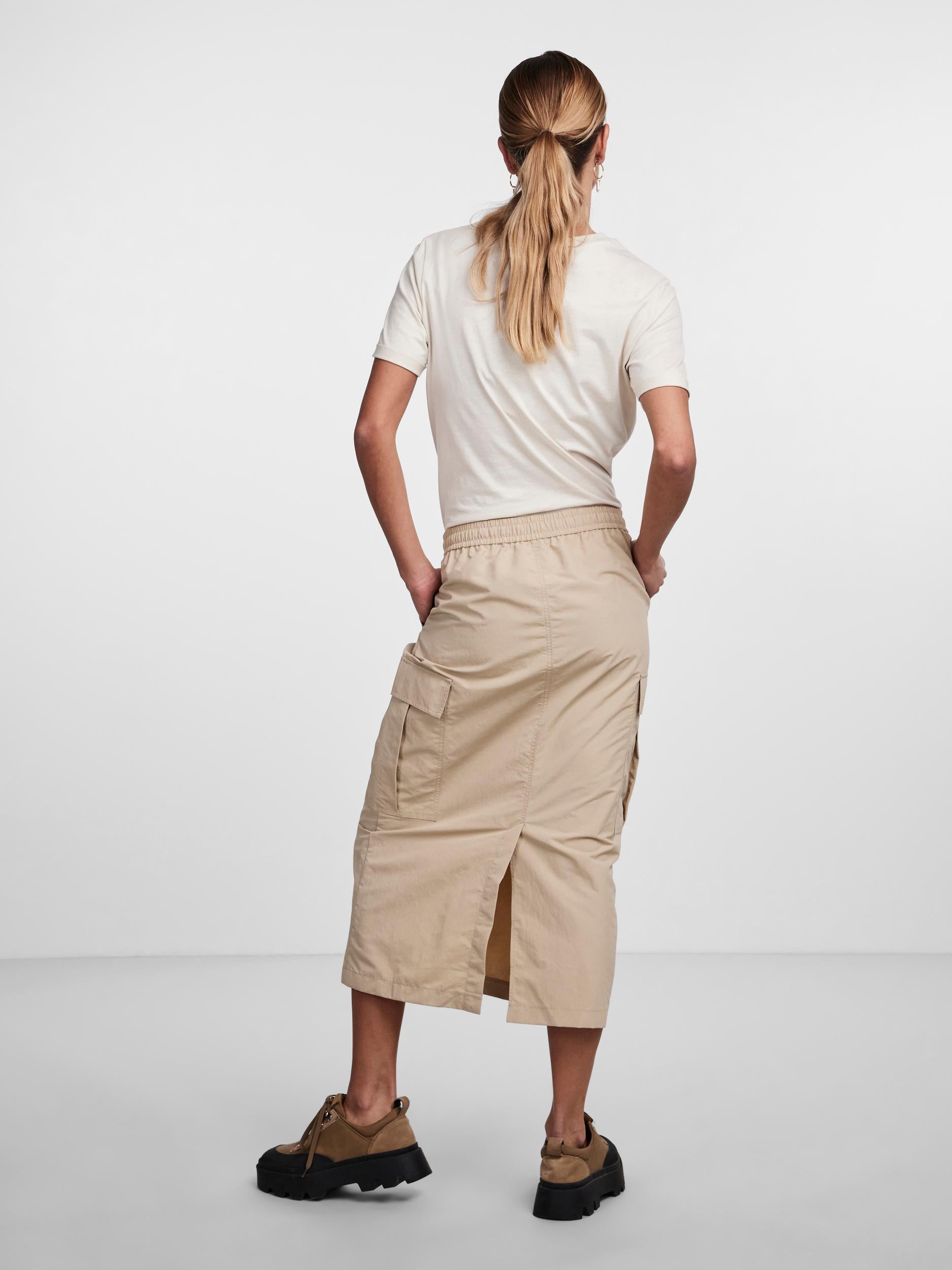 Pieces Cargo Midi Skirt
