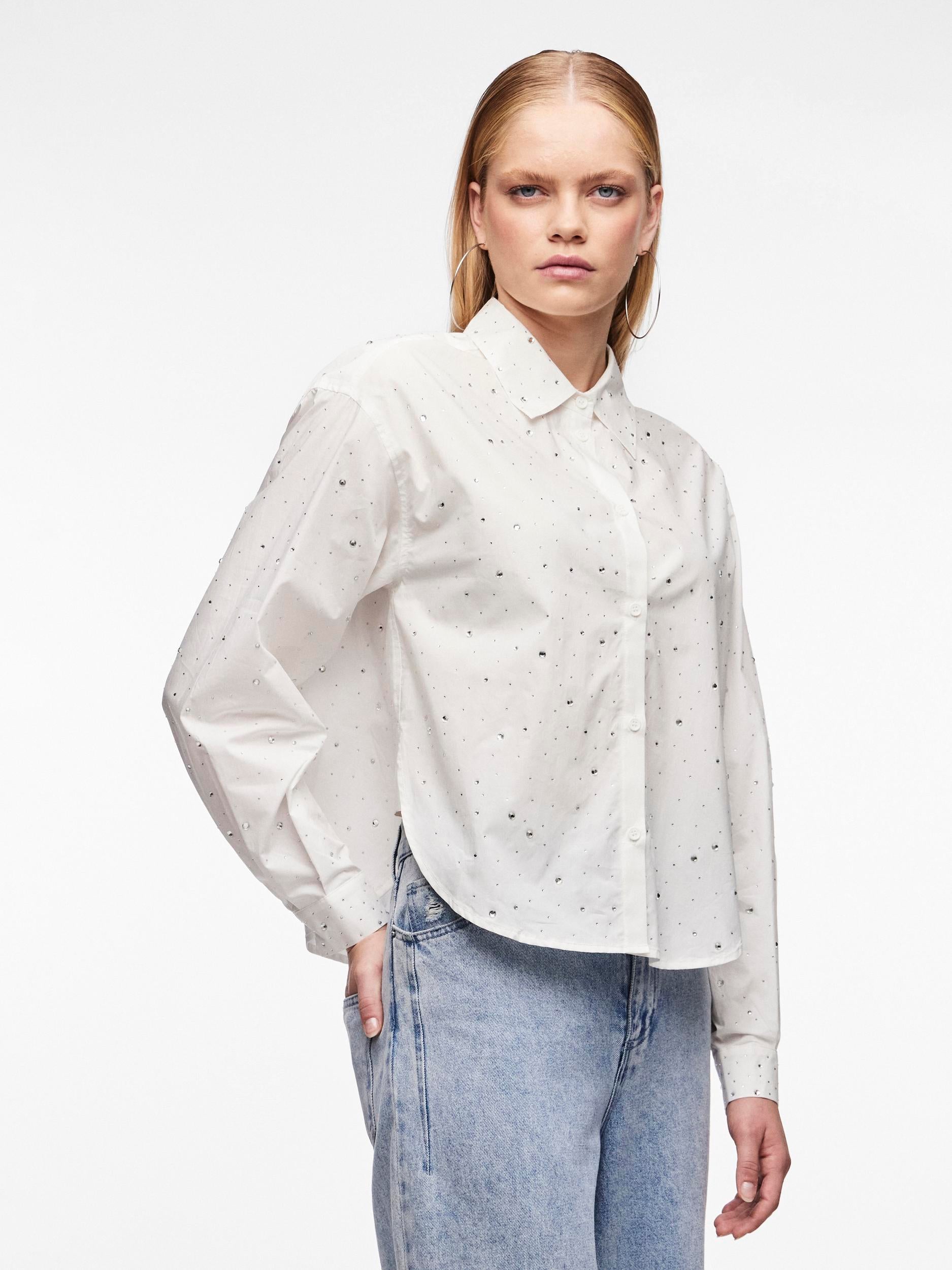 Pieces Nikki Rhine Stone Shirt