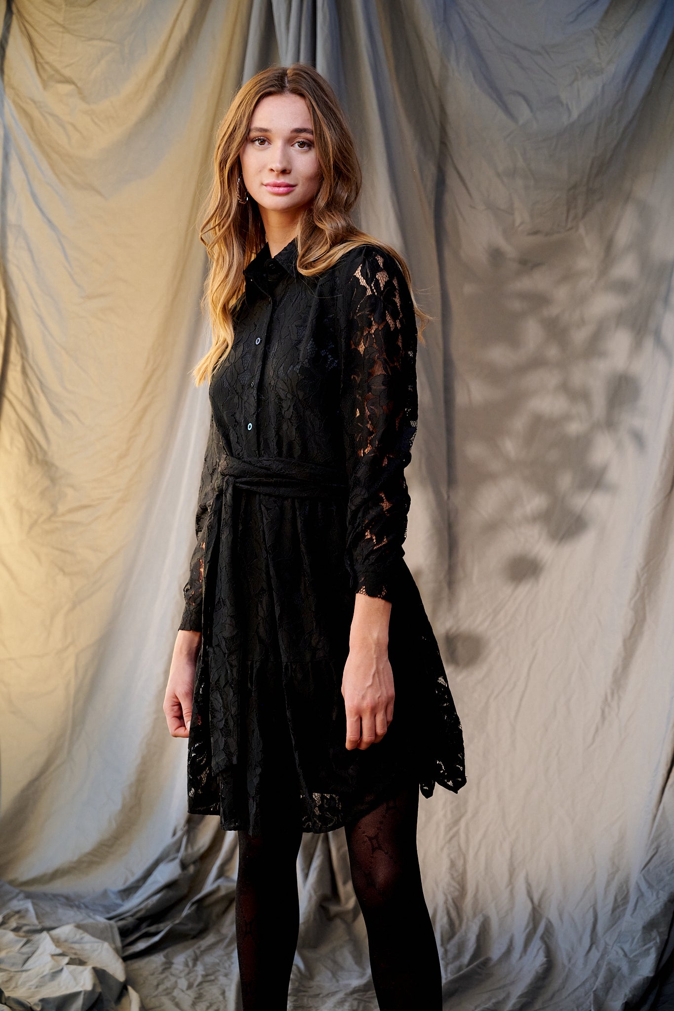 Noella Pixi Shirt Dress, Black