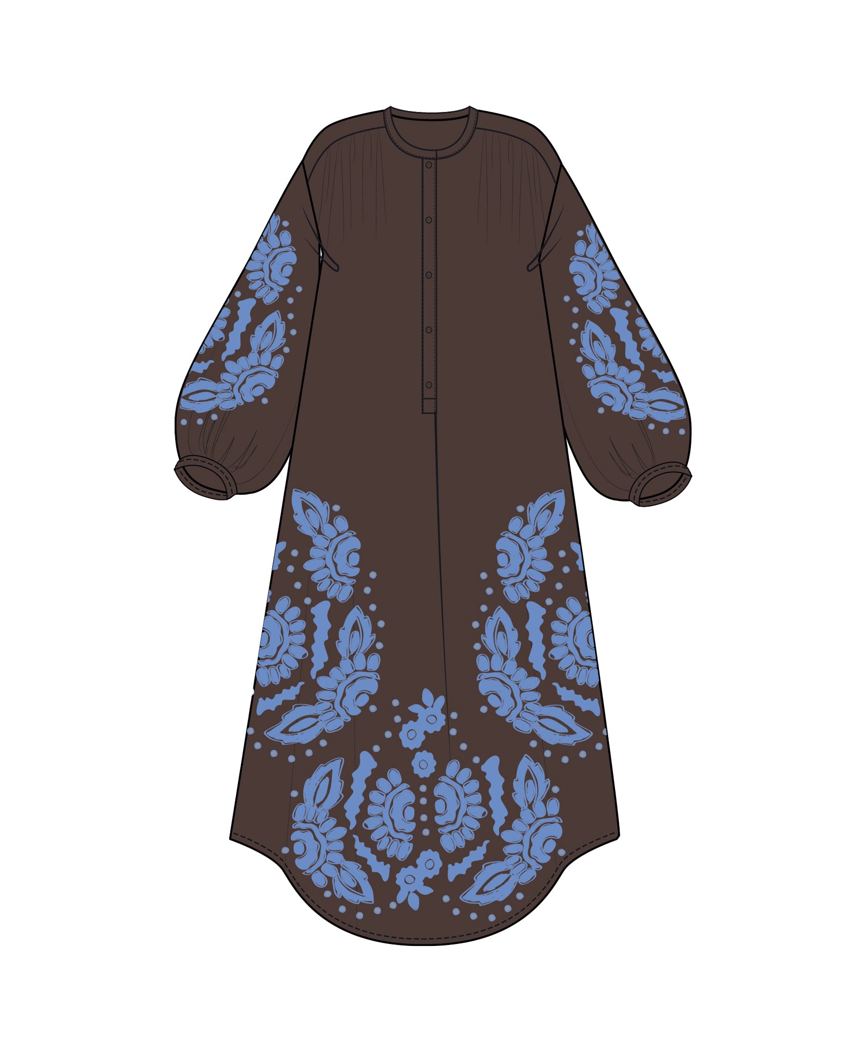 Sissel Edelbo Rikke Organic Shirt Dress, Chestnut