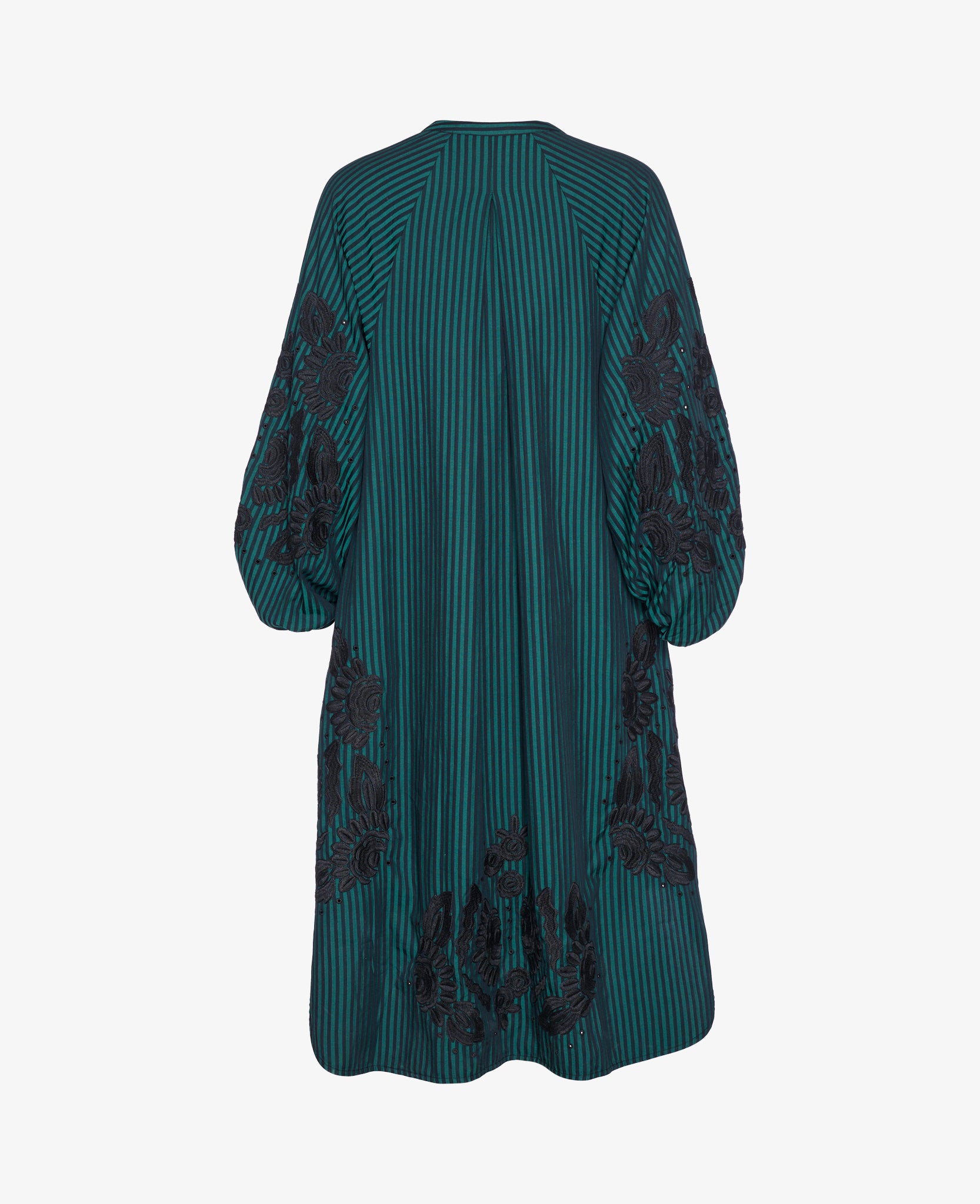 Sissel Edelbo Rikke Organic Stripe Shirt Dress, Emerald