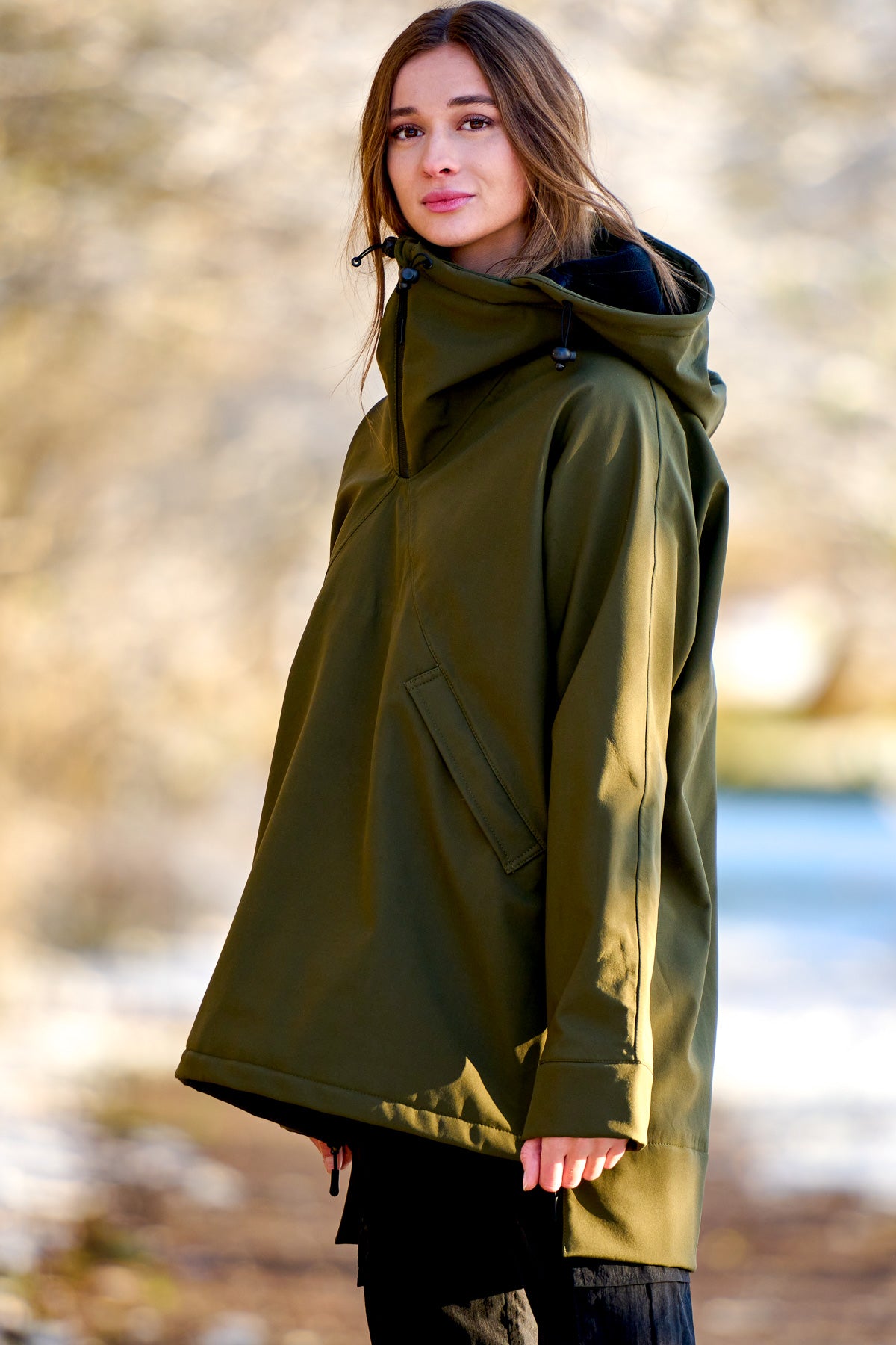 Noella Water Anorak Fleece, Army