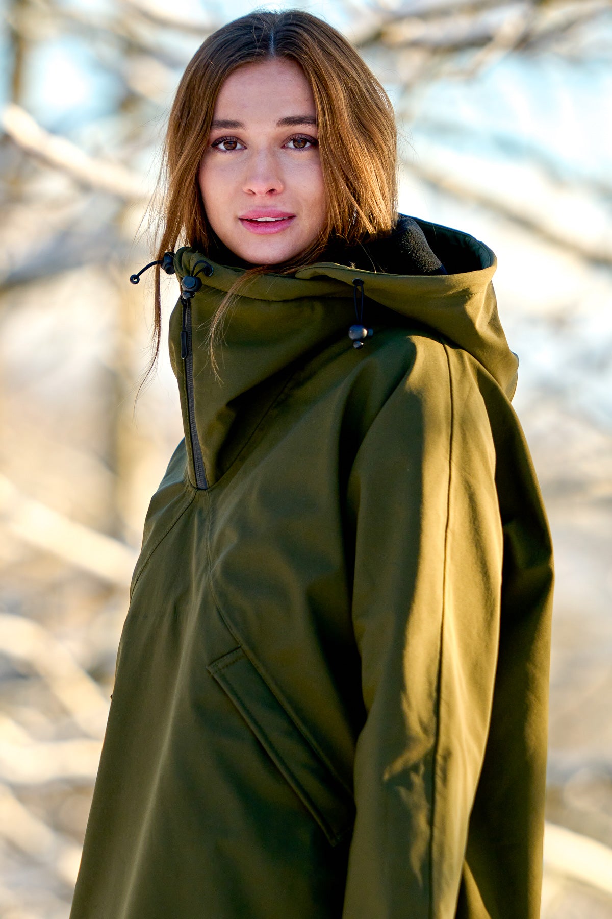 Noella Water Anorak Fleece, Army