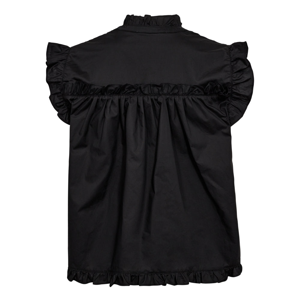 Co'couture PrimaCC Frill Tie Top, Black