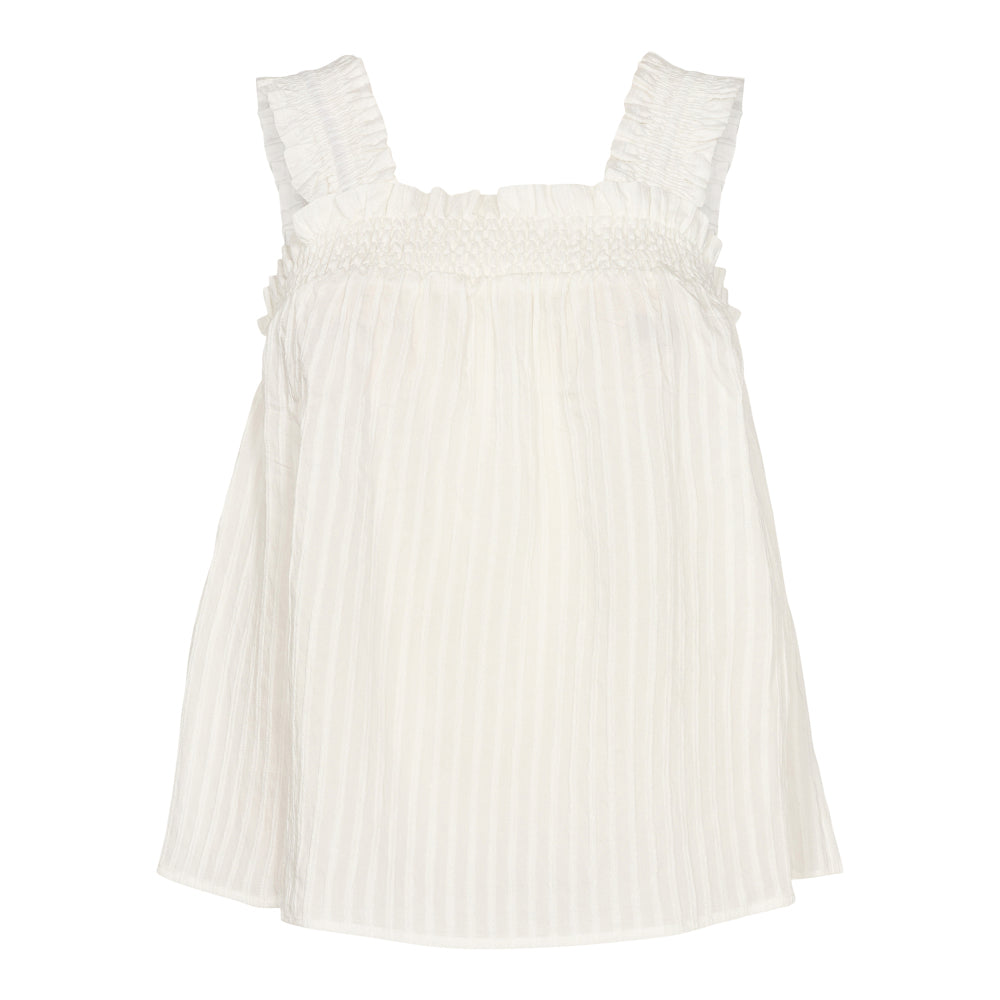Co'couture Selma Smock Strap Top, White