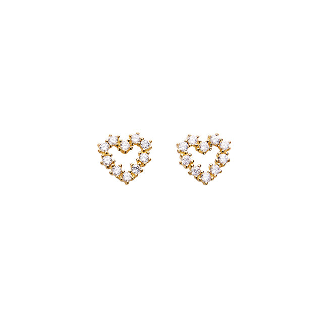 Pico Cæur crystal stud clear