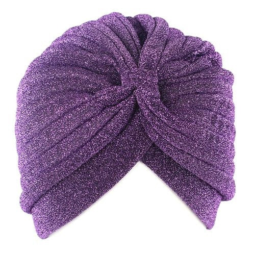 glitter turban lilla