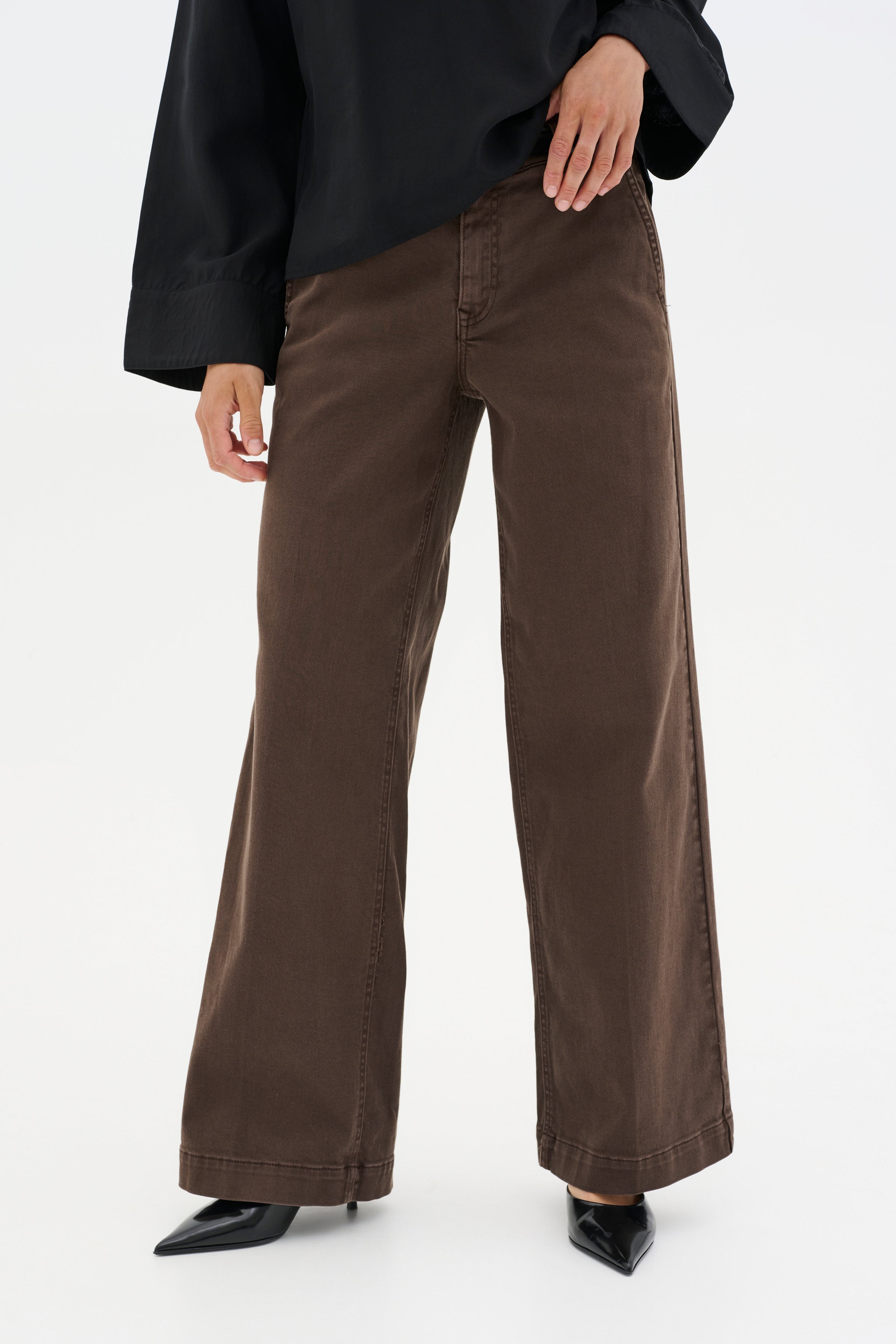 My Essential Wardrobe Lara Pant, Brown