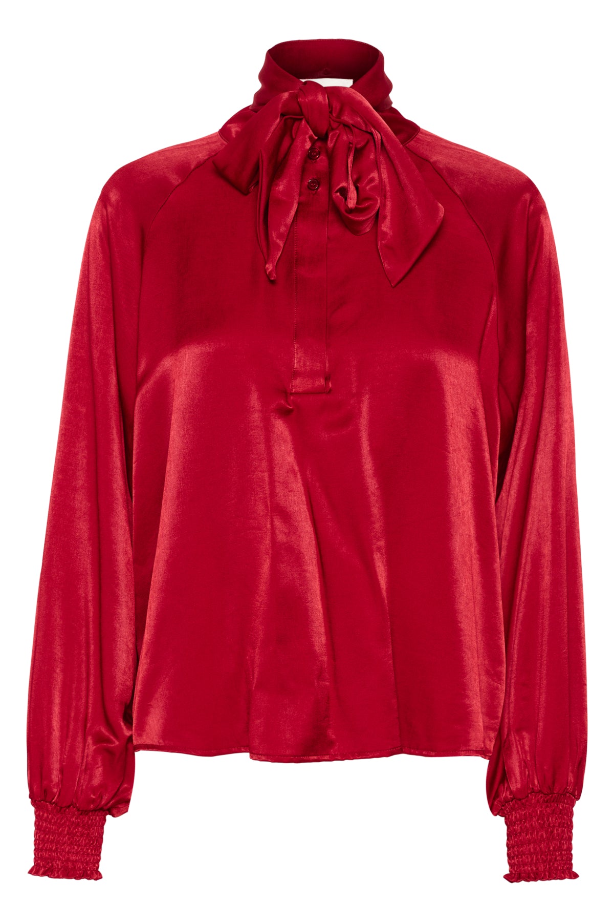 My Essential Wardrobe EstelleMW Scarf Blouse, Burgundy