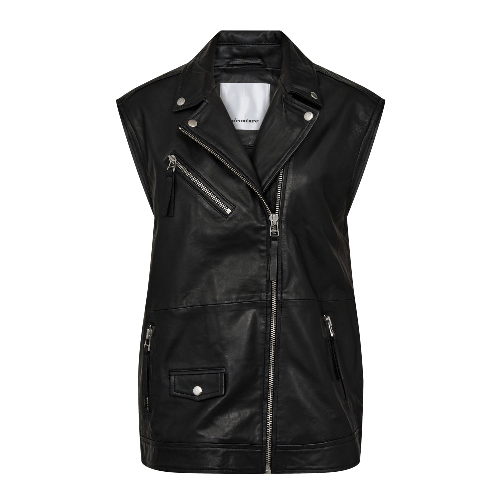 Co'couture Phoebe Leather Biker Vest