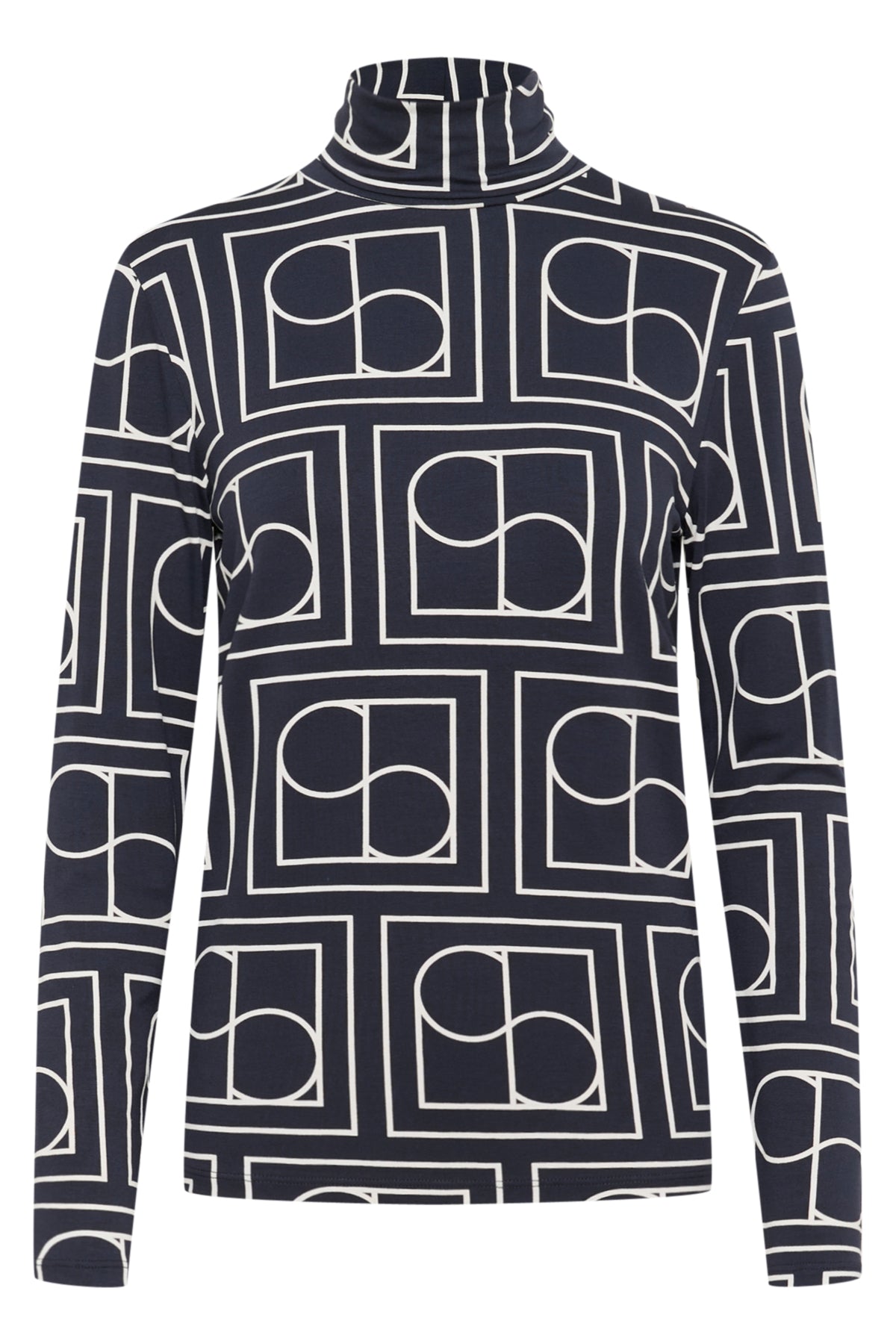 Soaked Hanadi Printed Rollneck, Navy