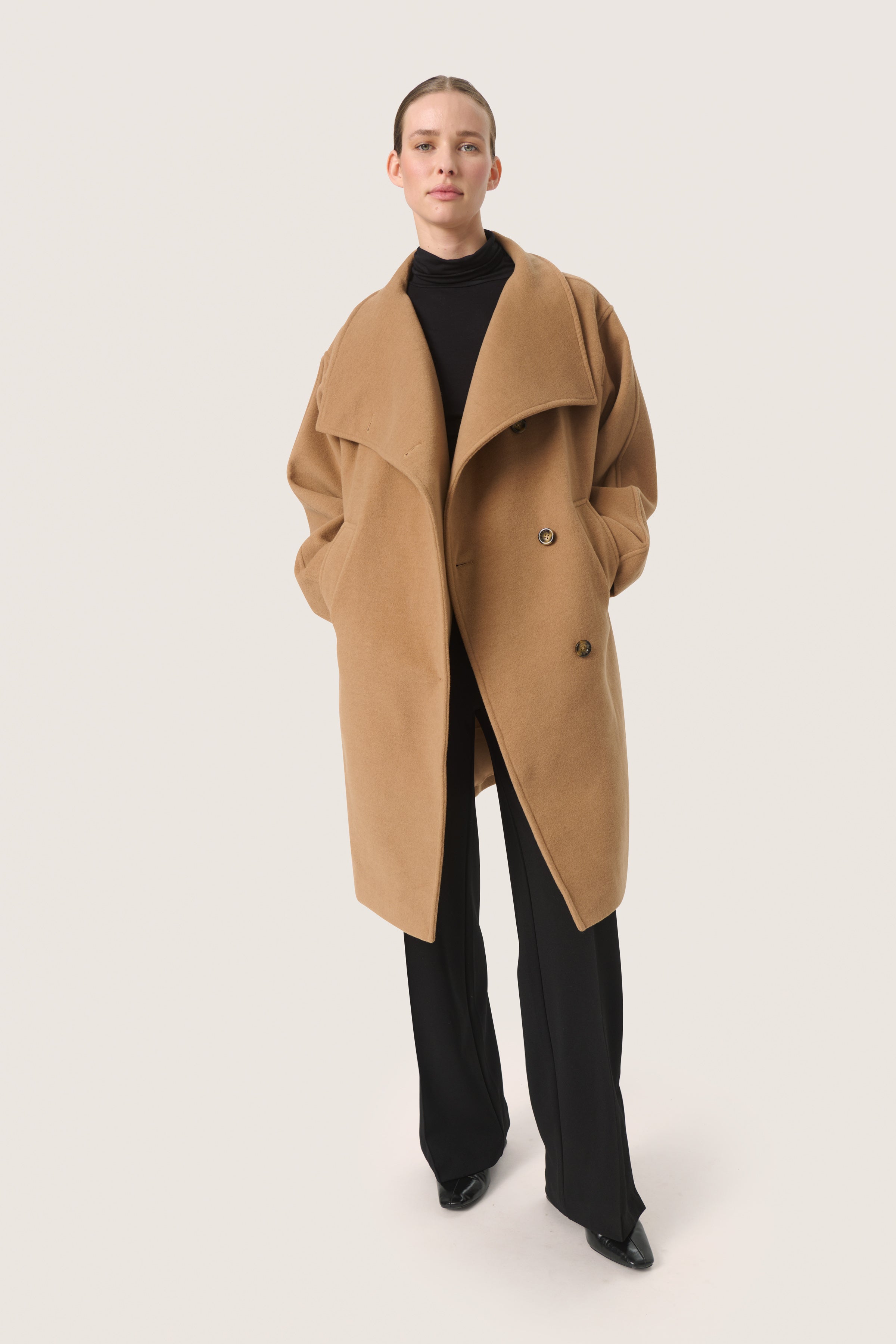 Soaked Rubie Coat, Light brown