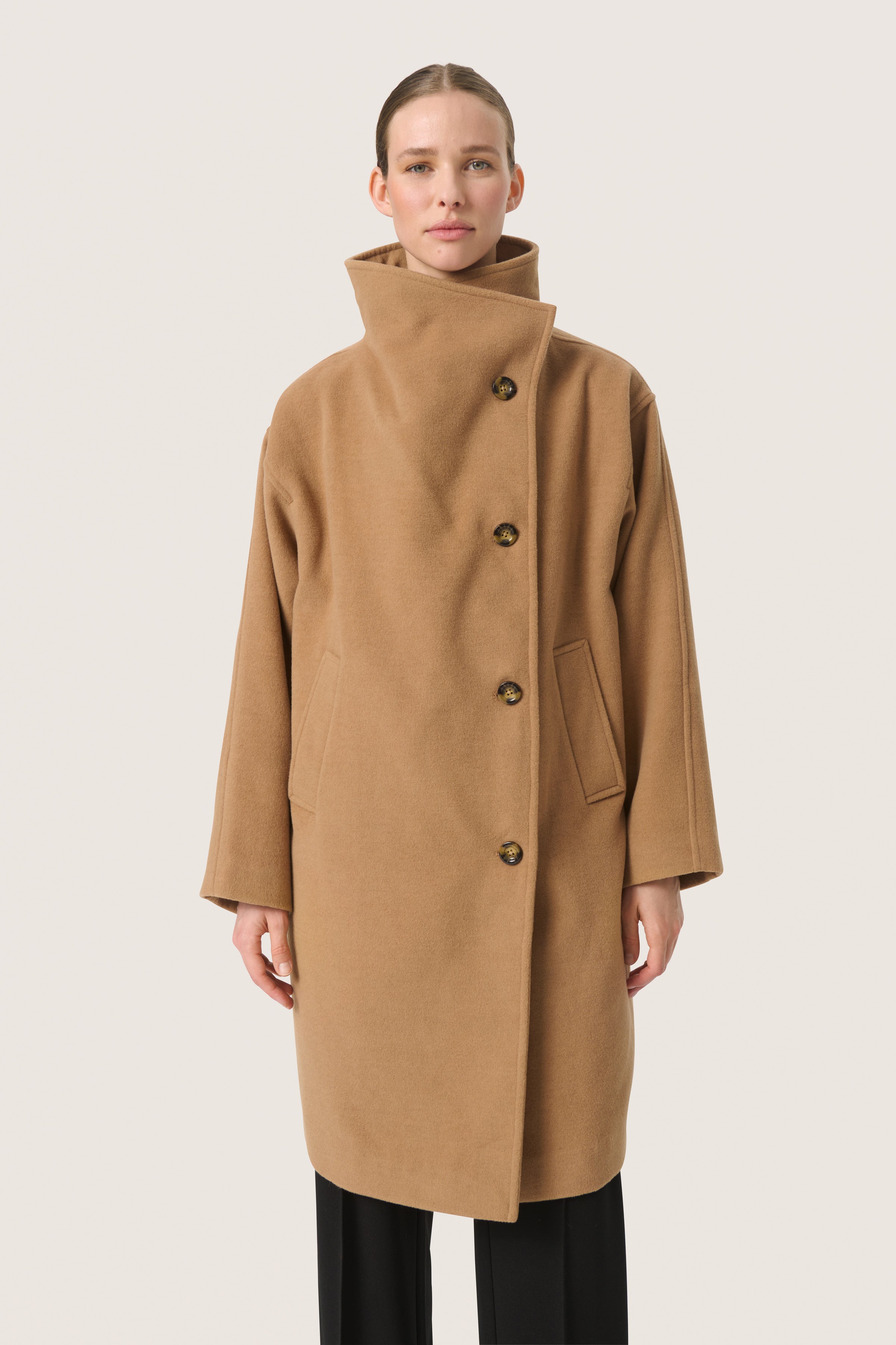 Soaked Rubie Coat, Light brown