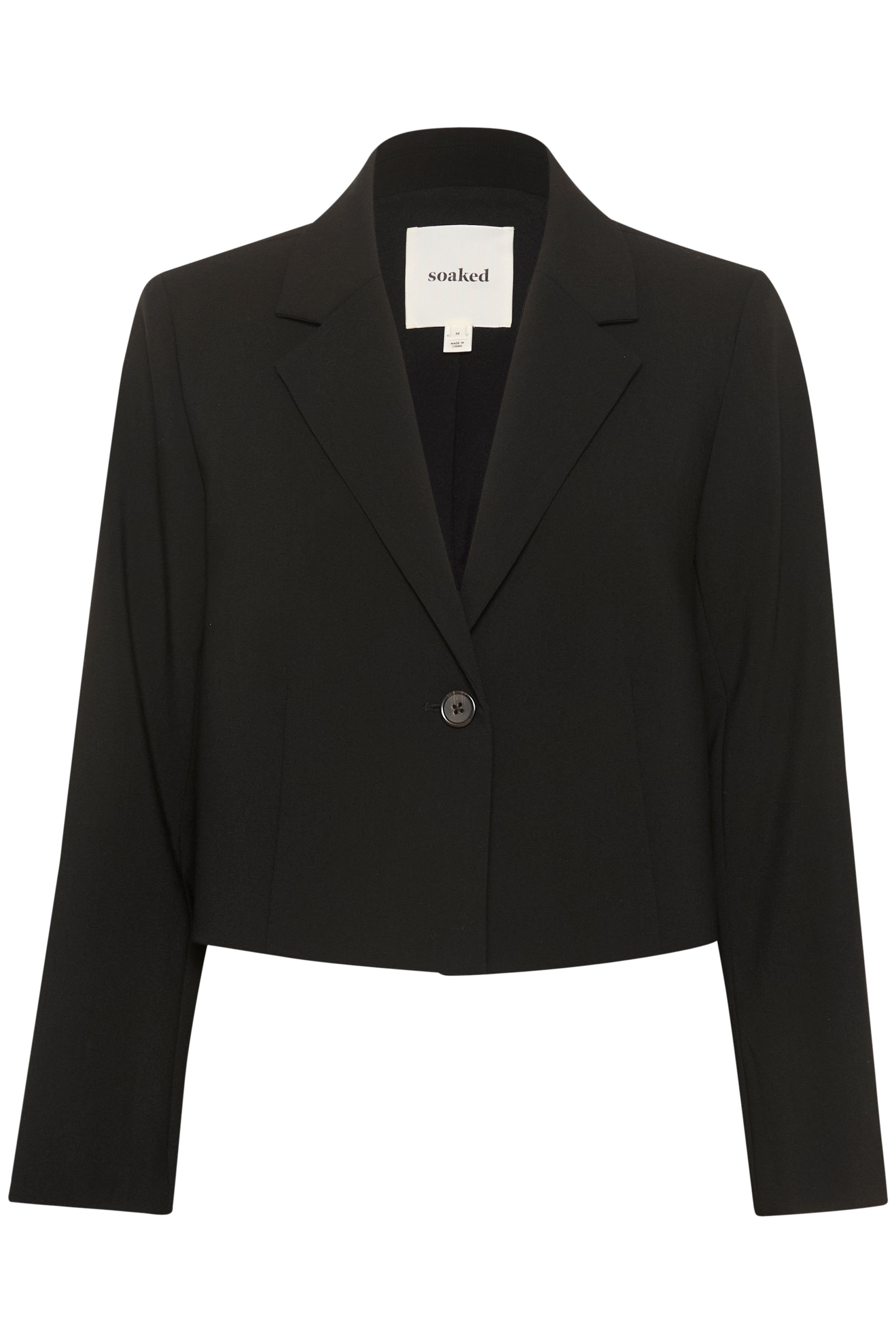 Soaked Corinne Cropped Blazer, Black