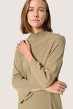 Soaked Indianna High Neck Pullover, Khaki