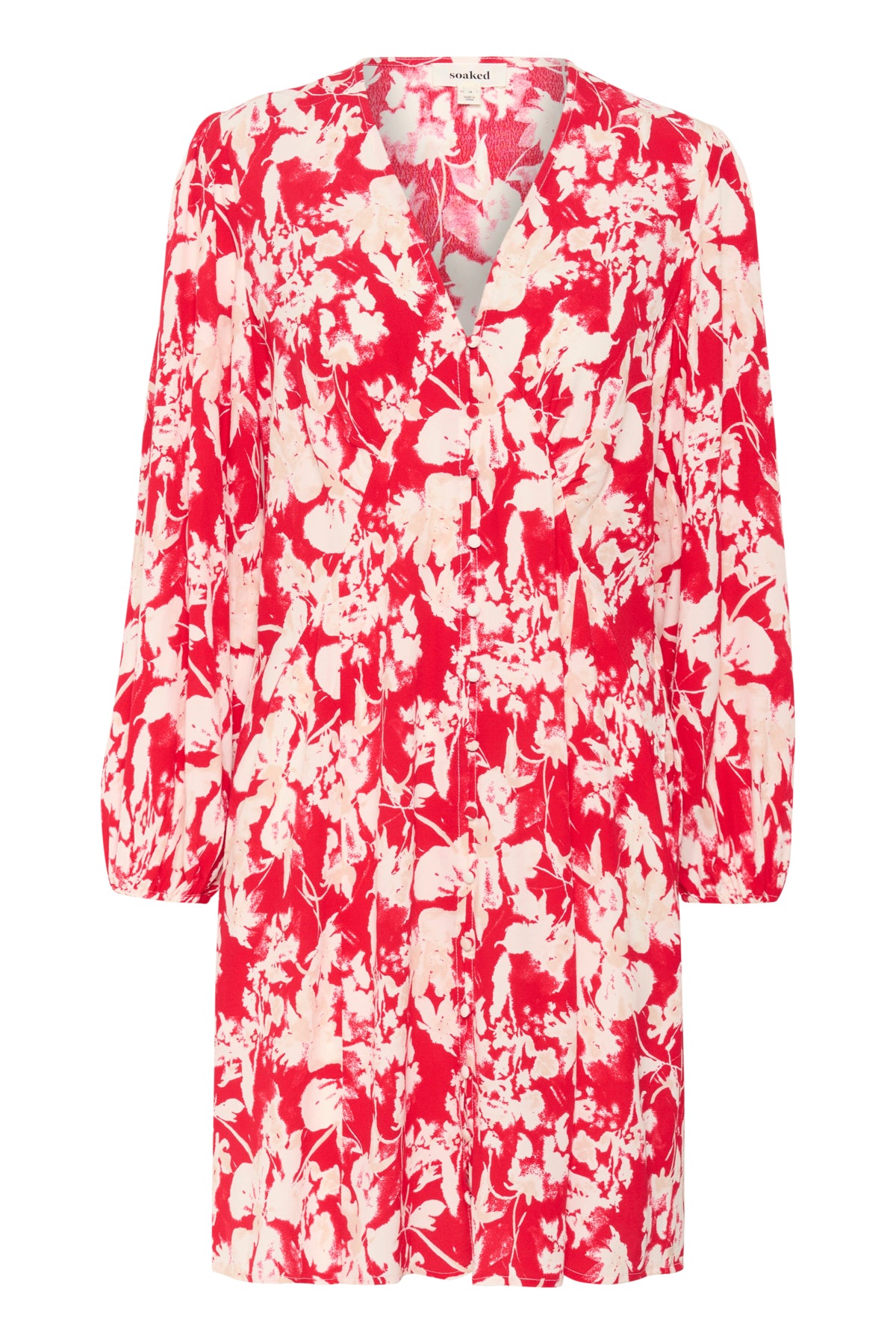 Soaked Oline Printet Dress, Red flower