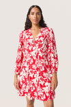 Soaked Oline Printet Dress, Red flower