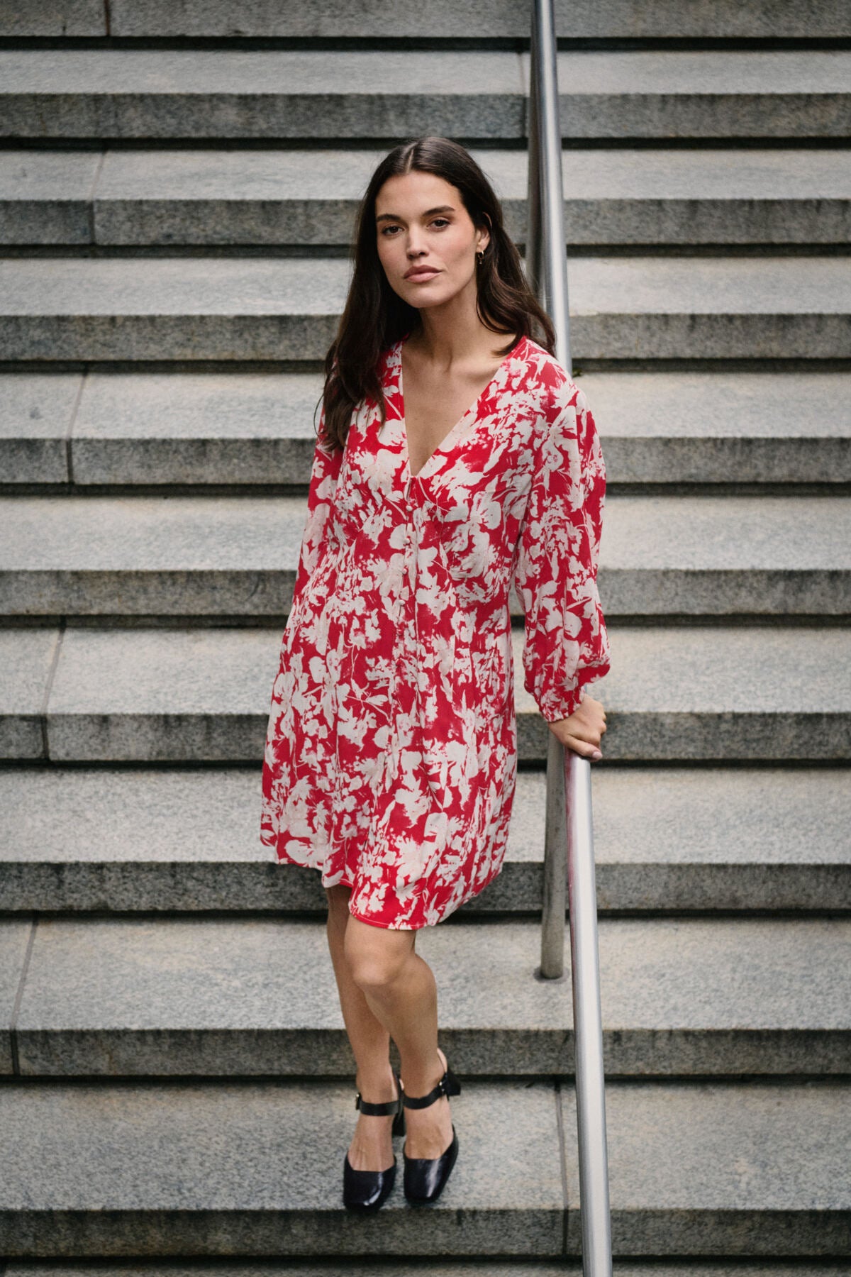 Soaked Oline Printet Dress, Red flower