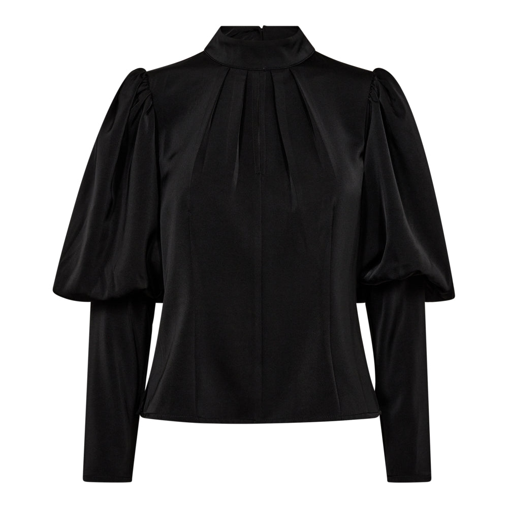 Co'couture AdnaCC Open Back Blouse, Black