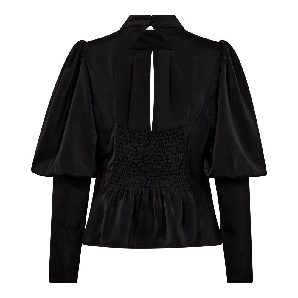 Co'couture AdnaCC Open Back Blouse, Black