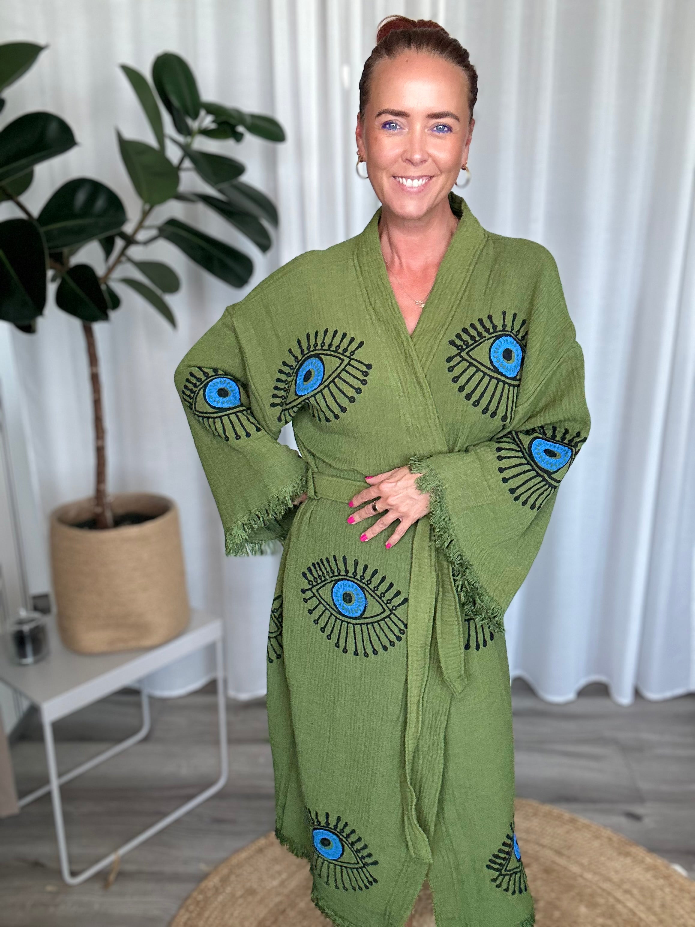 This Season Evil Eye Robe, Army