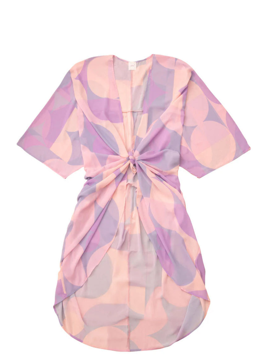 Drops by Szhirley Breeze Kimono, Purple/Peach
