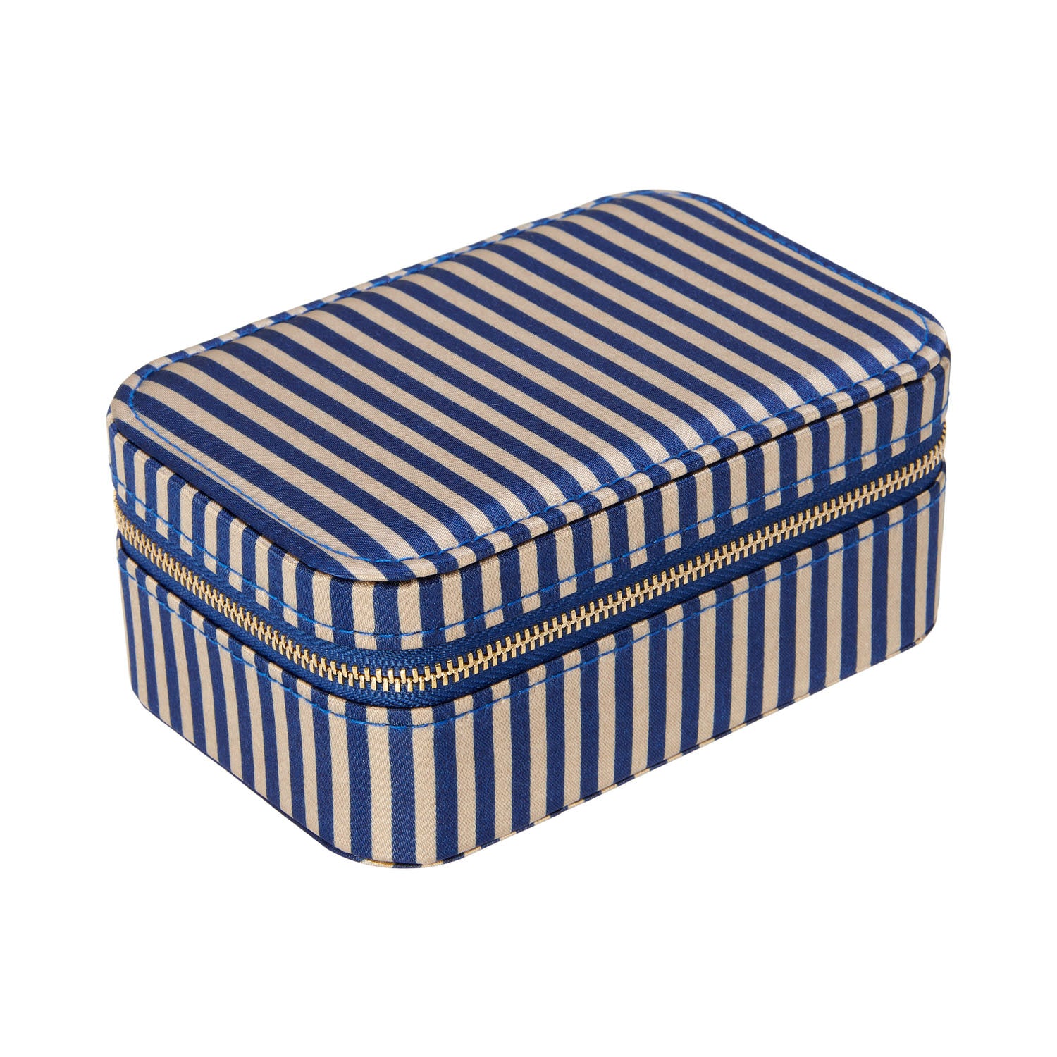 Pico Large Jewelry Box, Blue stripe