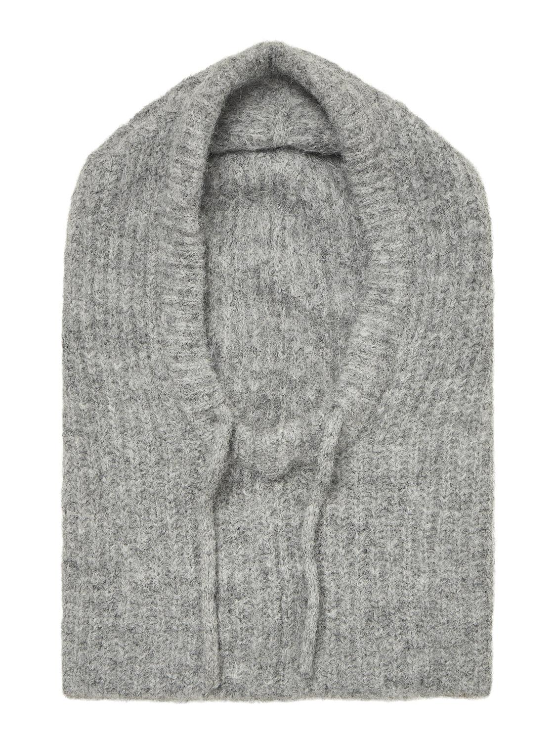 Object Milu Knit Balaclava, Grey melange